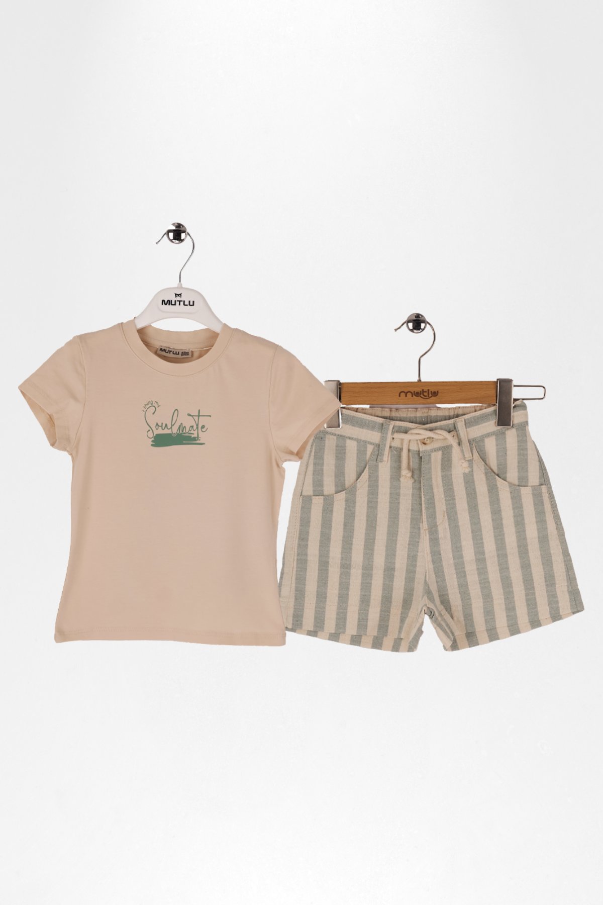 ÇİZGİLİ ŞORT T-SHİRT TAKIM
