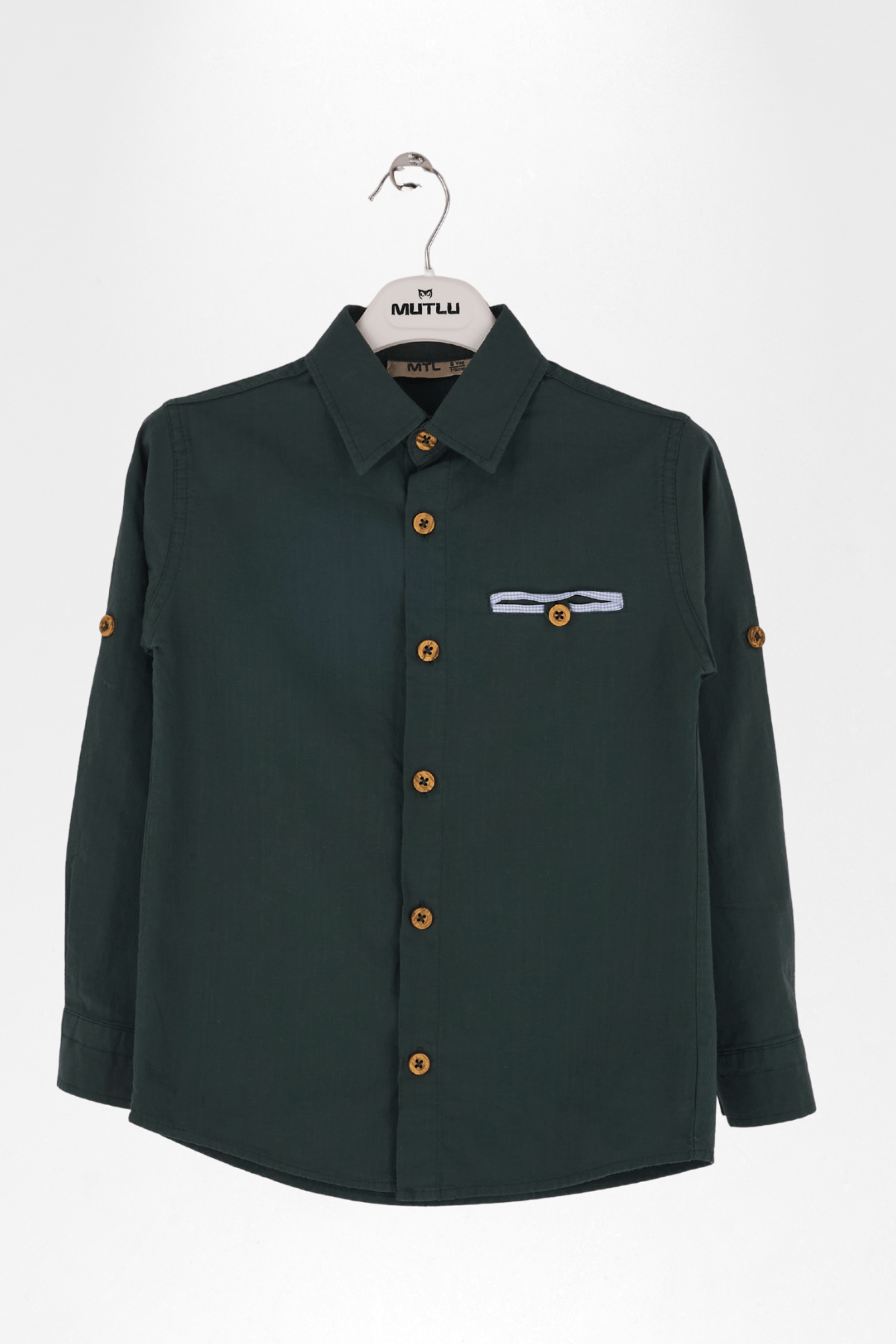 FLETO CEPLİ ERKEK KETEN GÖMLEK