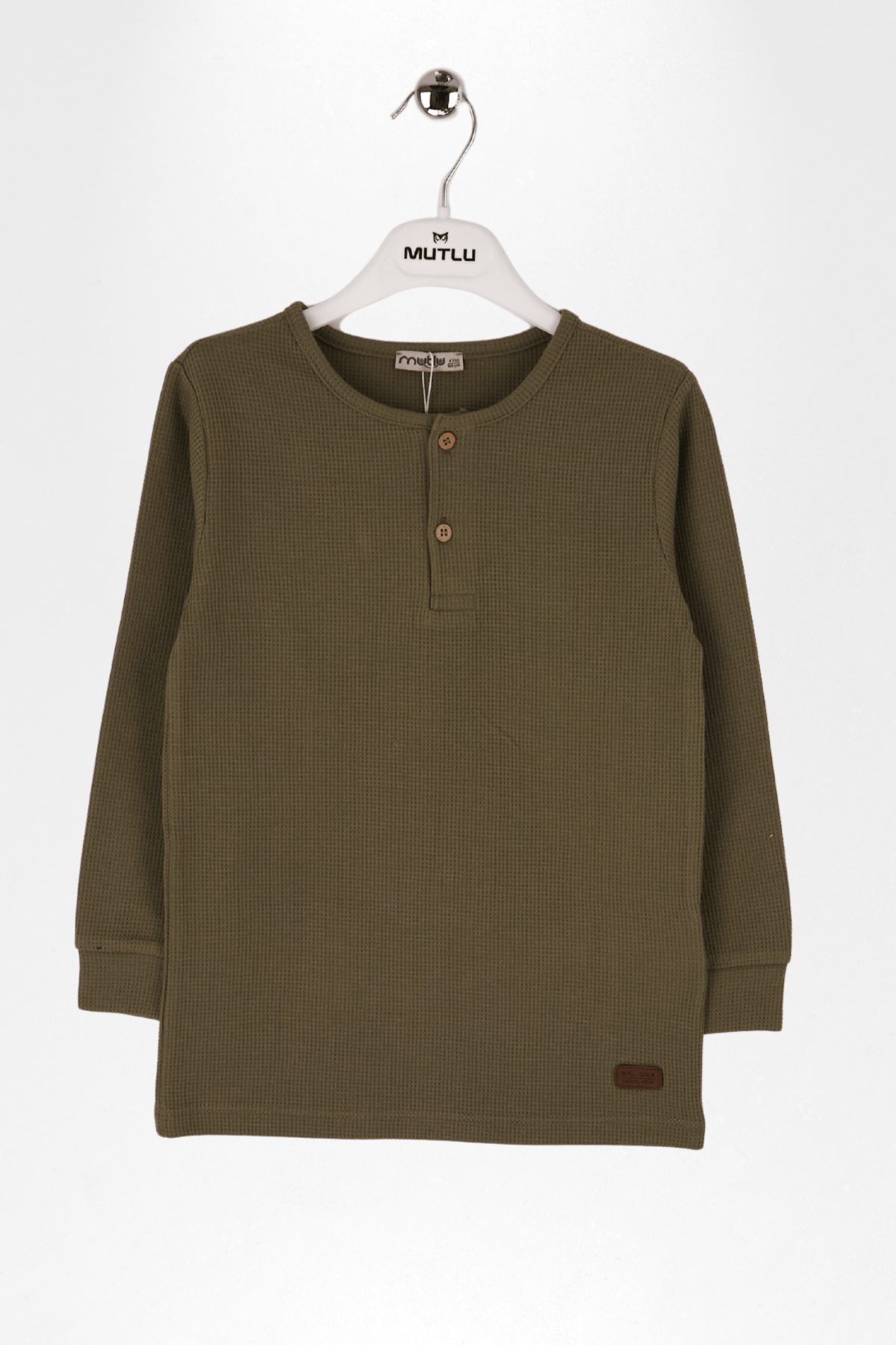 PAT DÜĞMELİ ERKEK UZUN KOL TSHIRT