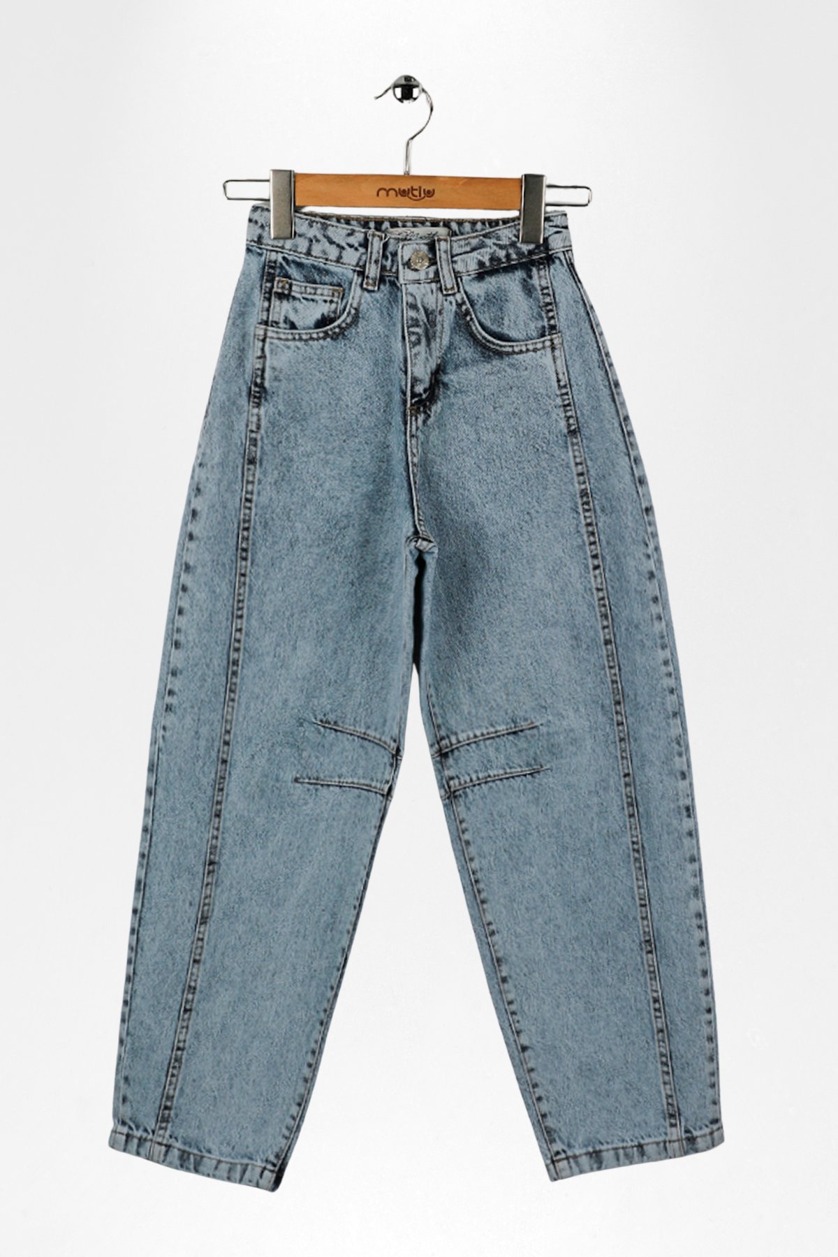 PENS DETAYLI KIZ BAGGY PANTOLON