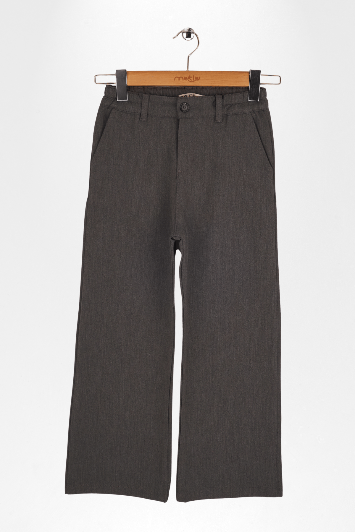 PİLELİ BELİ LASTİKLİ OKUL PANTOLONU