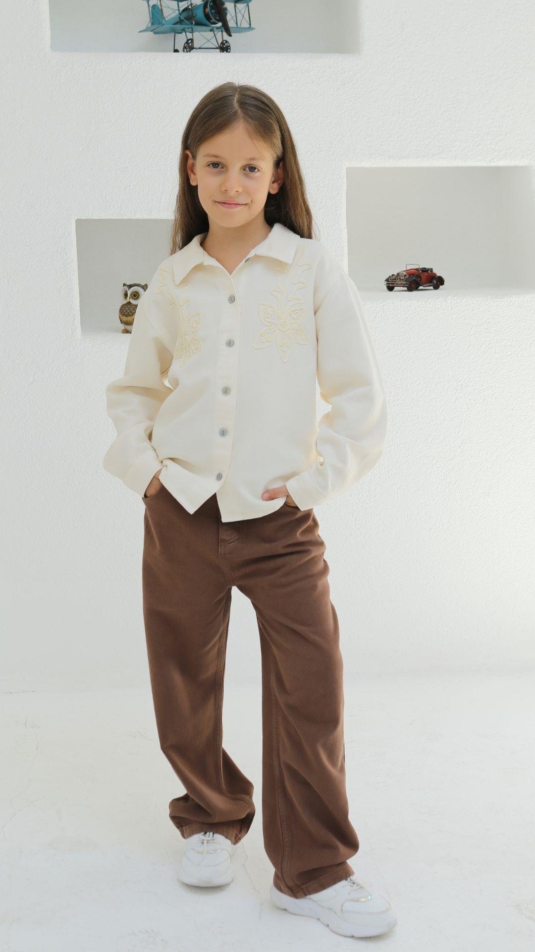 SİMLİ SÜZENE NAKIŞLI KIZ GÖMLEK