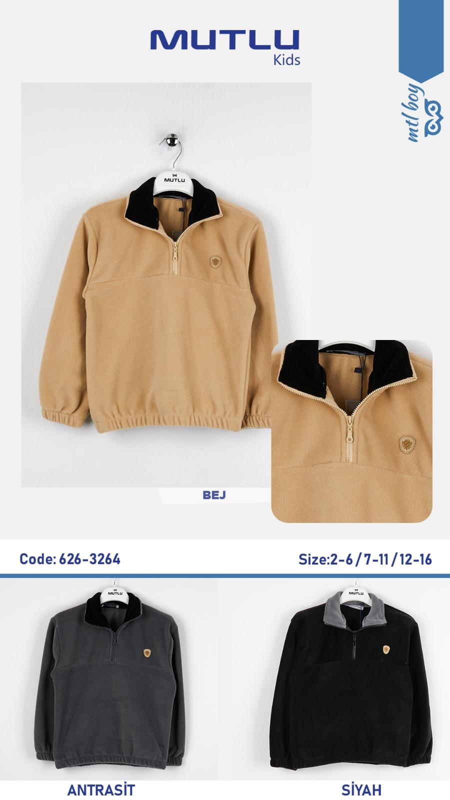 YARIM FERMUARLI ERKEK POLAR SWEATSHIRT