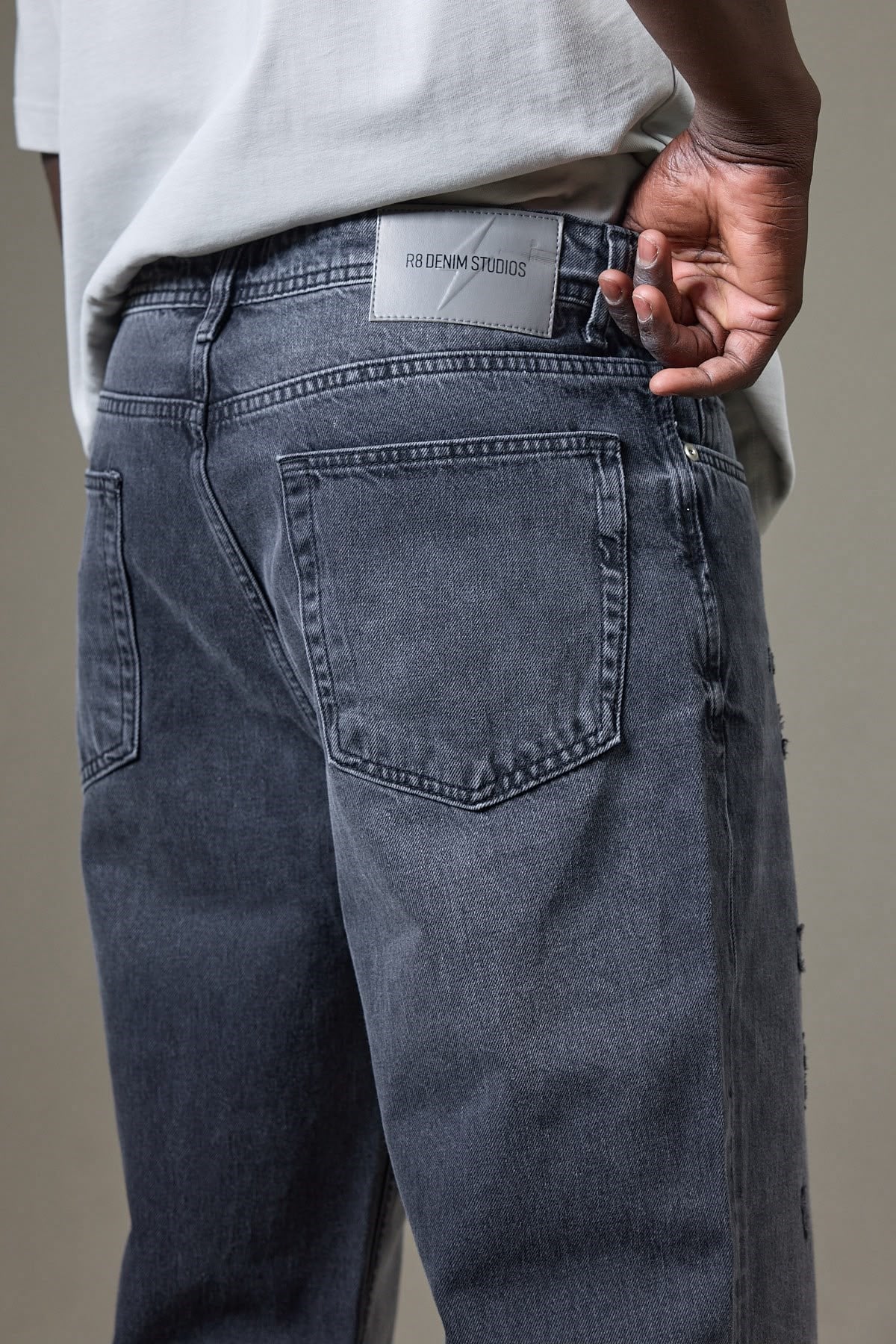 ANTRASİT YIRTIK DETAYLI BAGGY PANTOLON 5192-6