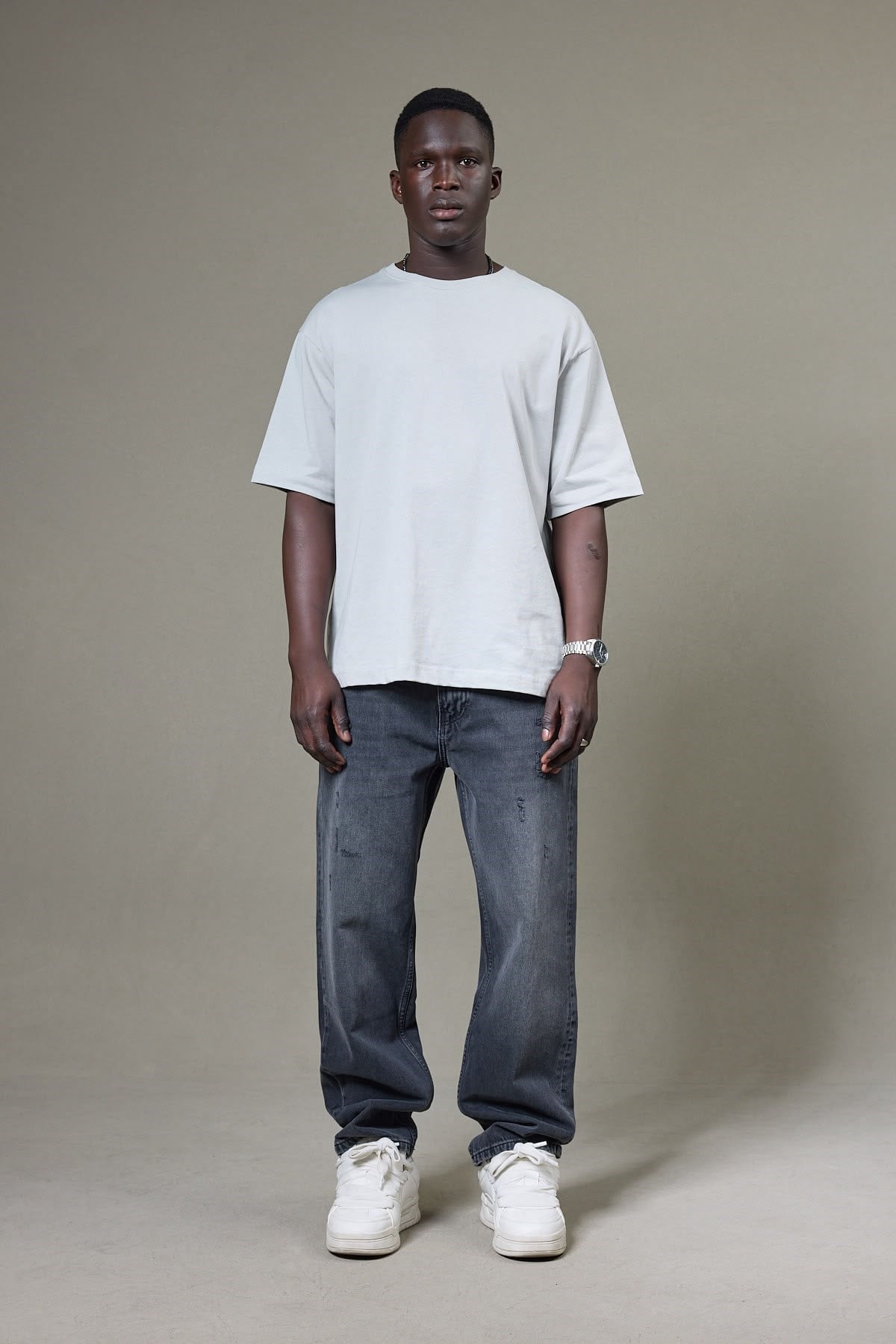 ANTRASİT YIRTIK DETAYLI BAGGY PANTOLON 5192-6