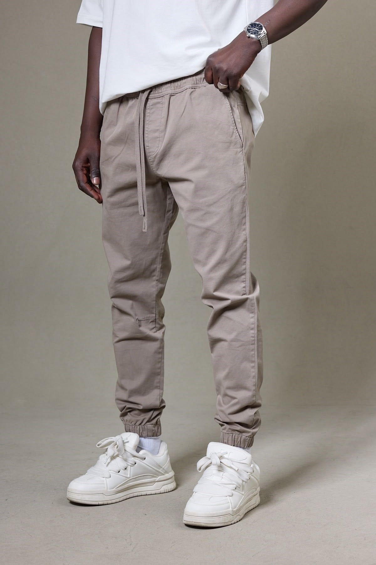 KÜL RENGİ GABARDİN JOGGER PANTOLON 5133-4