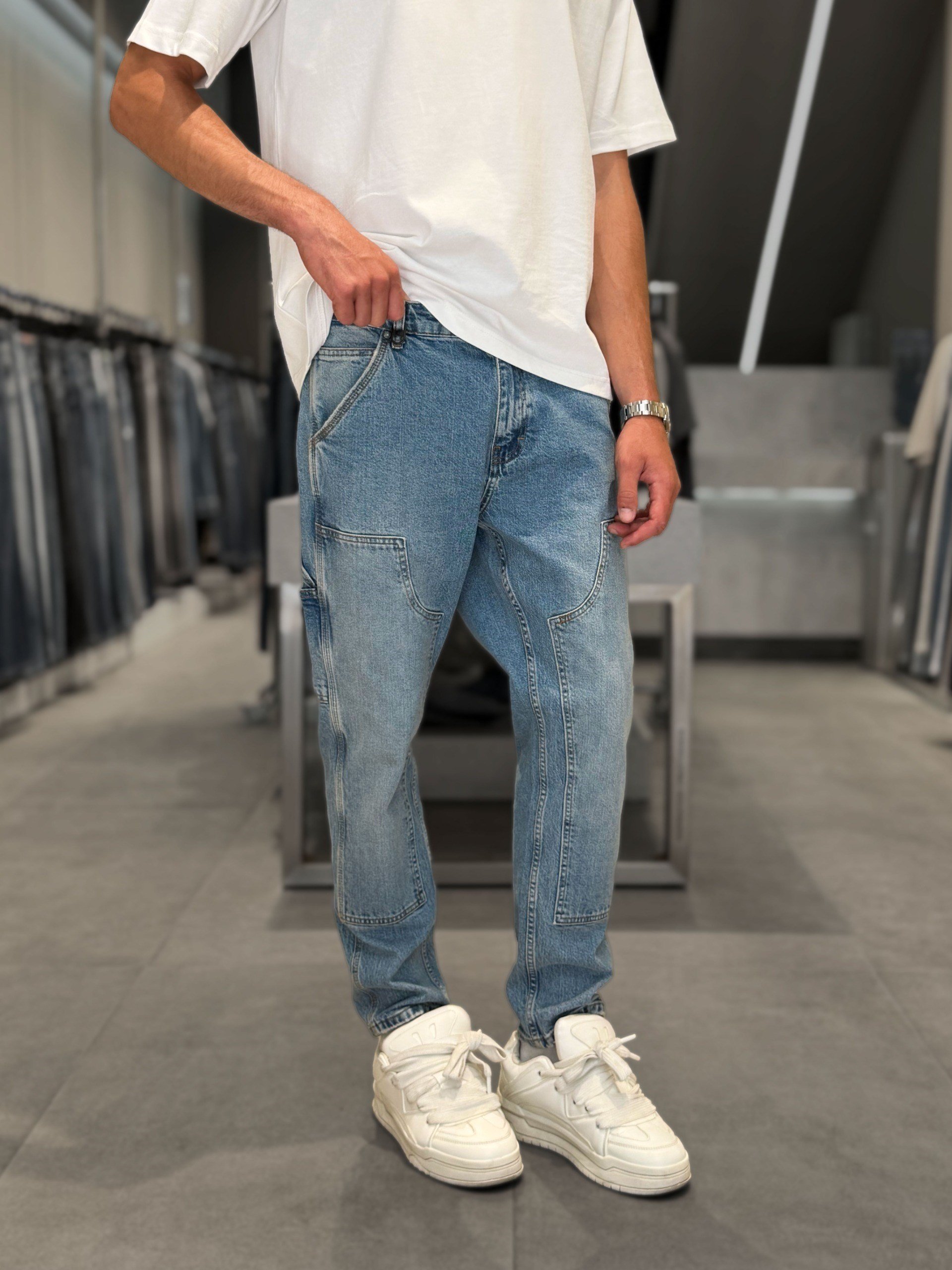Modelli Yıkamalı Boyfriend Pantolon 5131-5