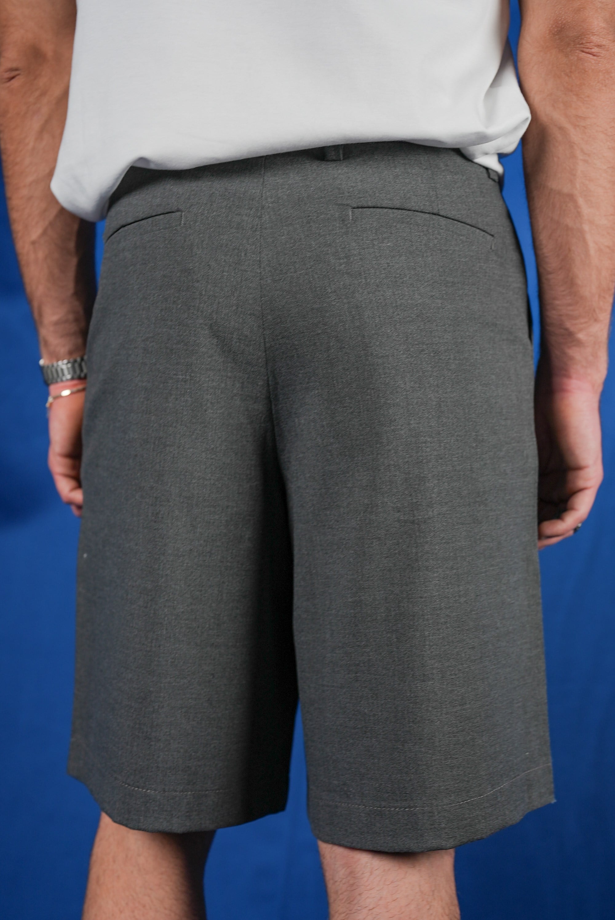 R8 ERKEK BASİC BAGGY KUMAŞ ŞORT GRİ