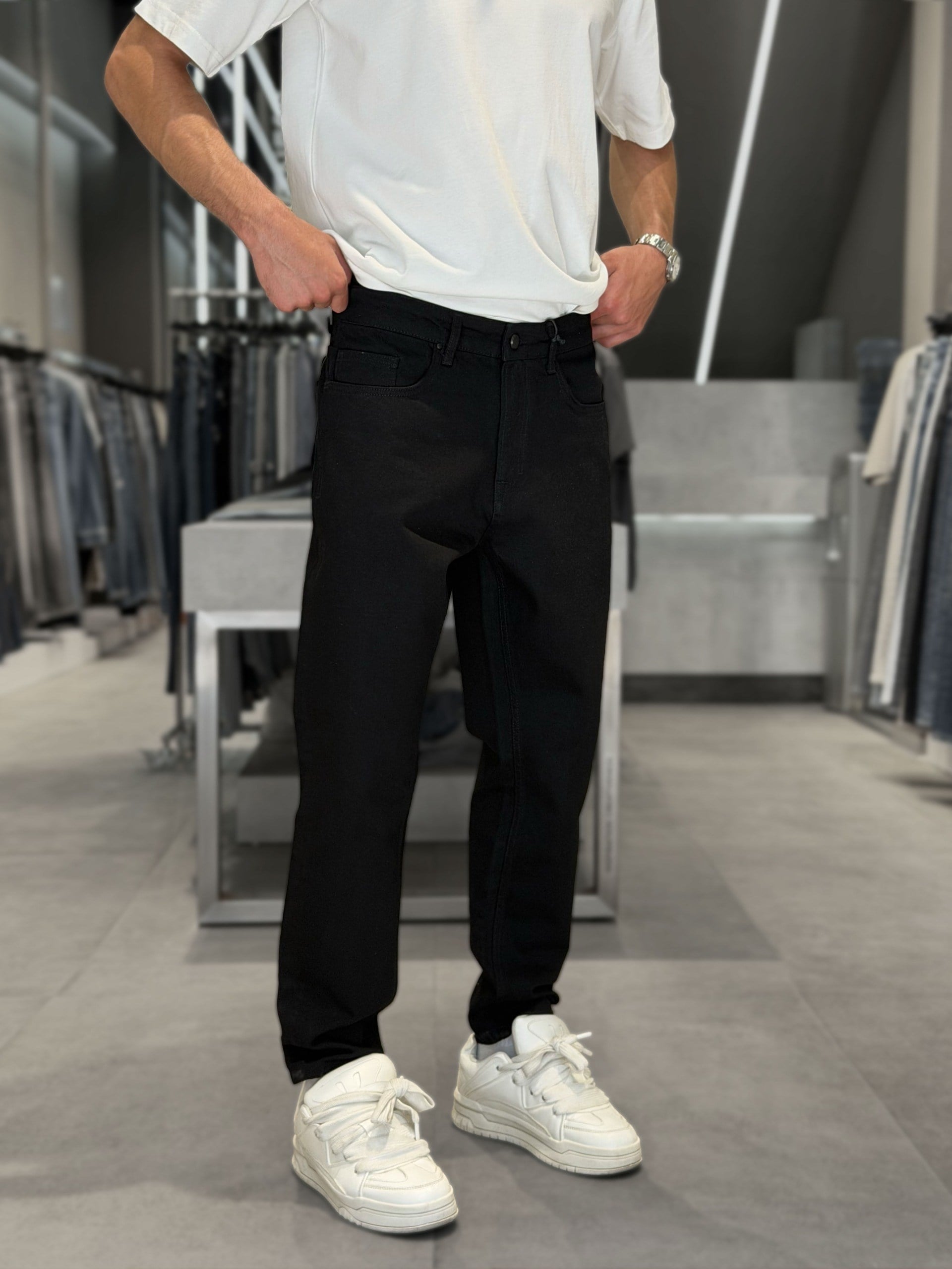 SIYAH BOYFRIEND PANTOLON 5207-3