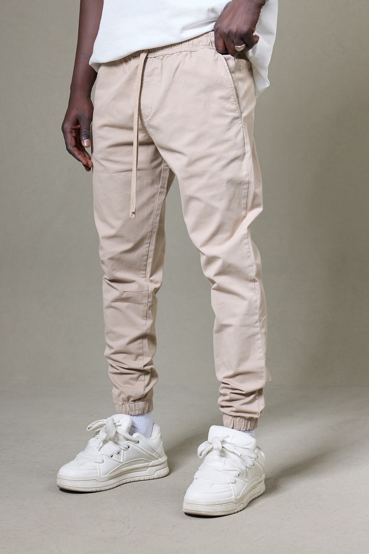 VİZON RENK GABARDİN JOGGER PANTOLON 5133-2
