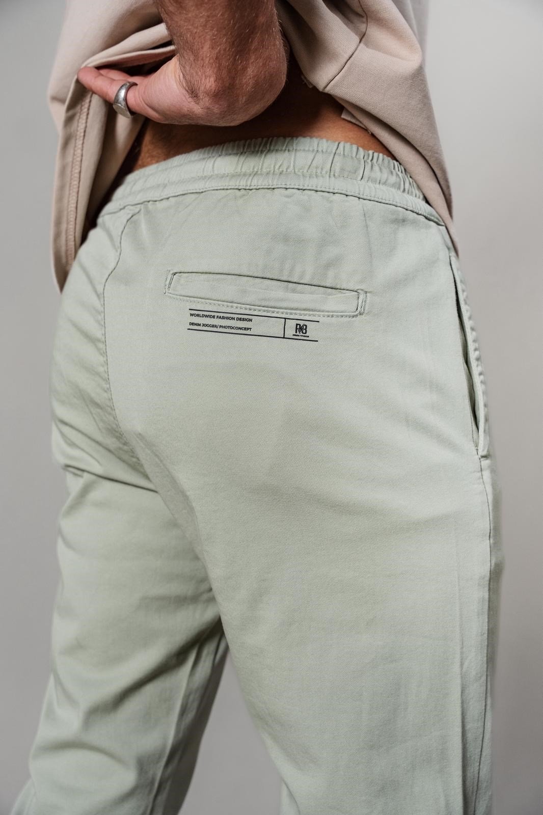 YESIL GABARDIN JOGGER PANTOLON 3993-4