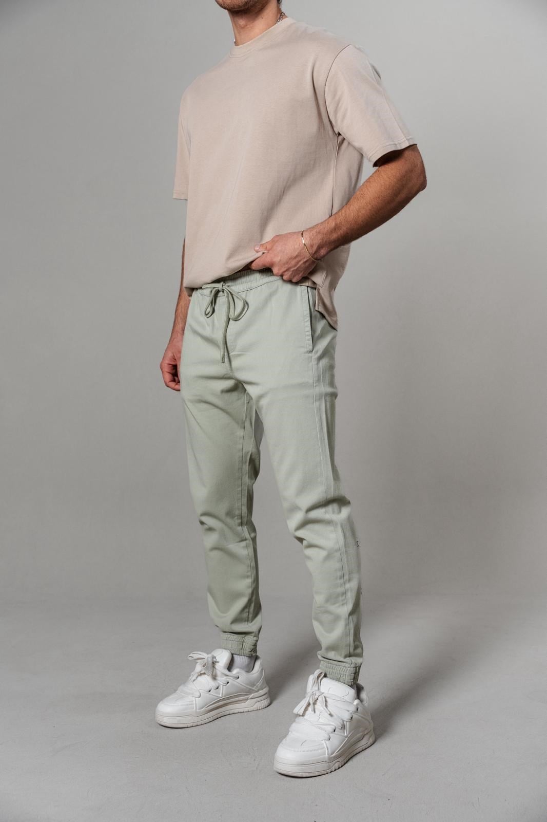 YESIL GABARDIN JOGGER PANTOLON 3993-4