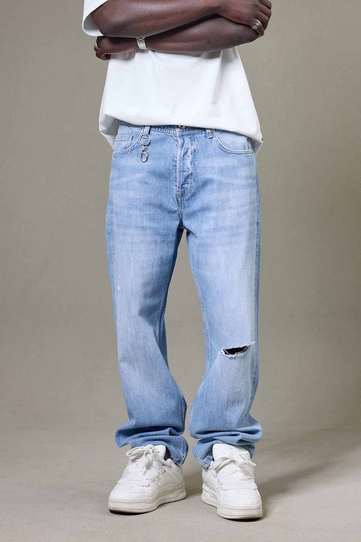 YIRTIK DETAYLI BAGGY PANTOLON 5191