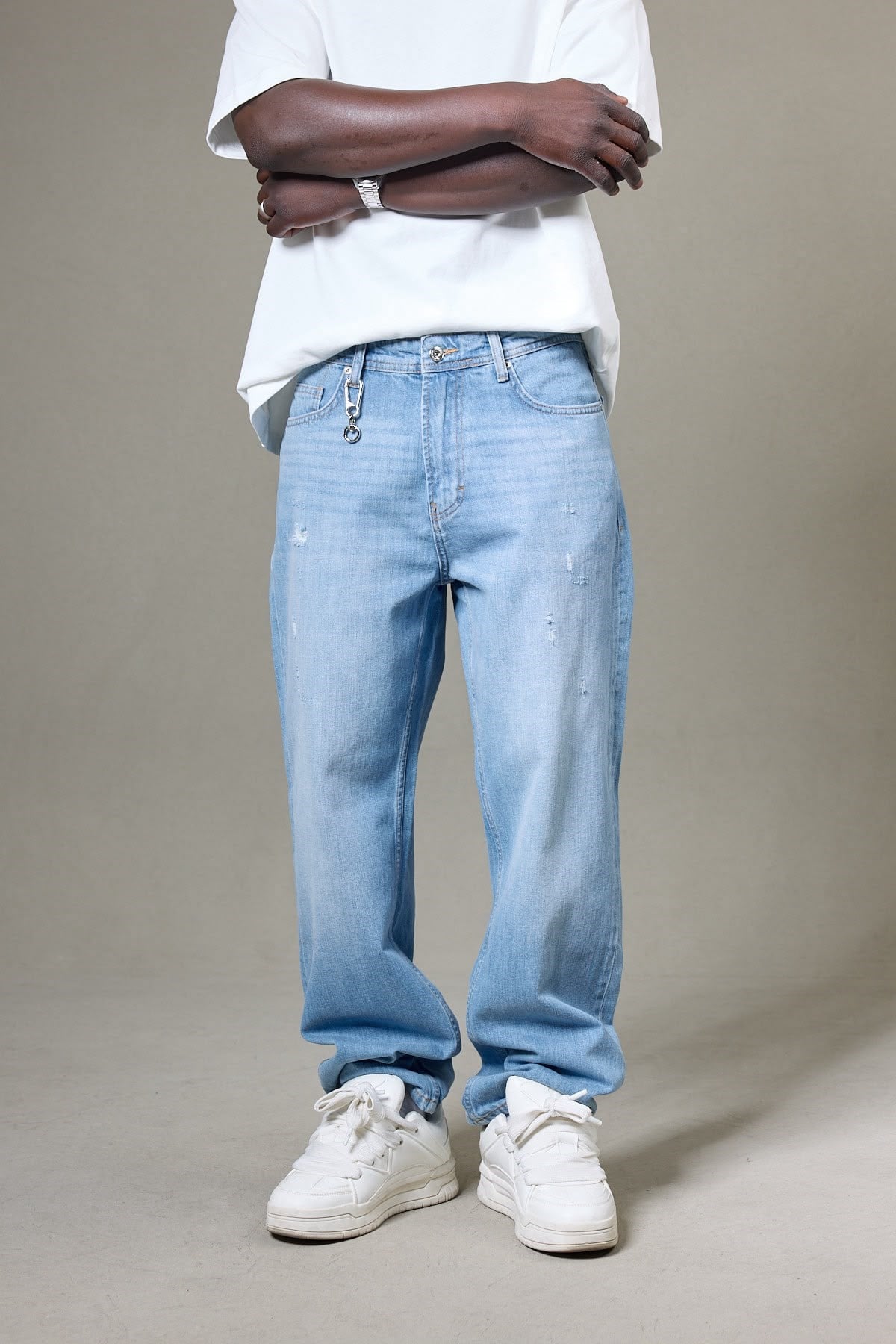 YIRTIK DETAYLI BAGGY PANTOLON 5192-1