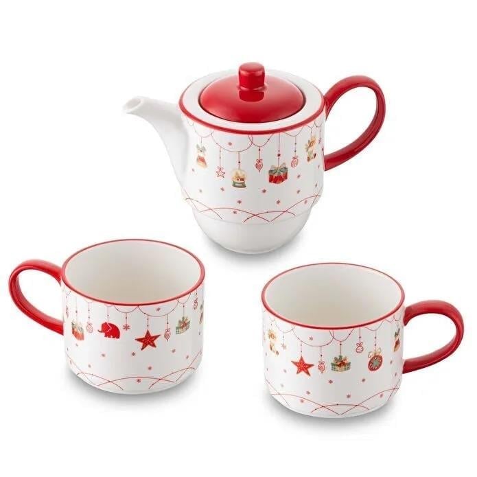 JumboJumbo New Year Janus Teapot Ve 2'li Bardak Seti
