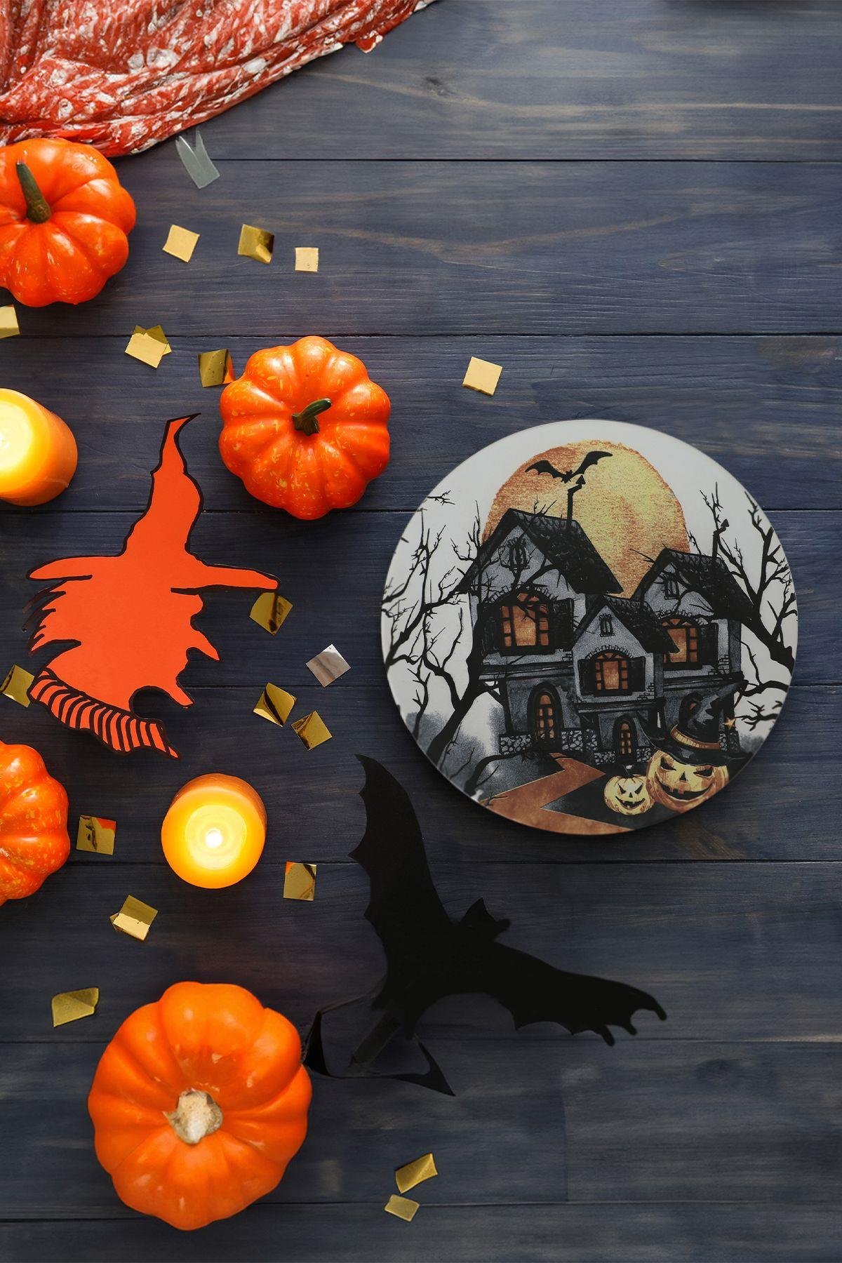 Keraart Halloween Blue Castle Servis Tabağı 26 Cm 19952
