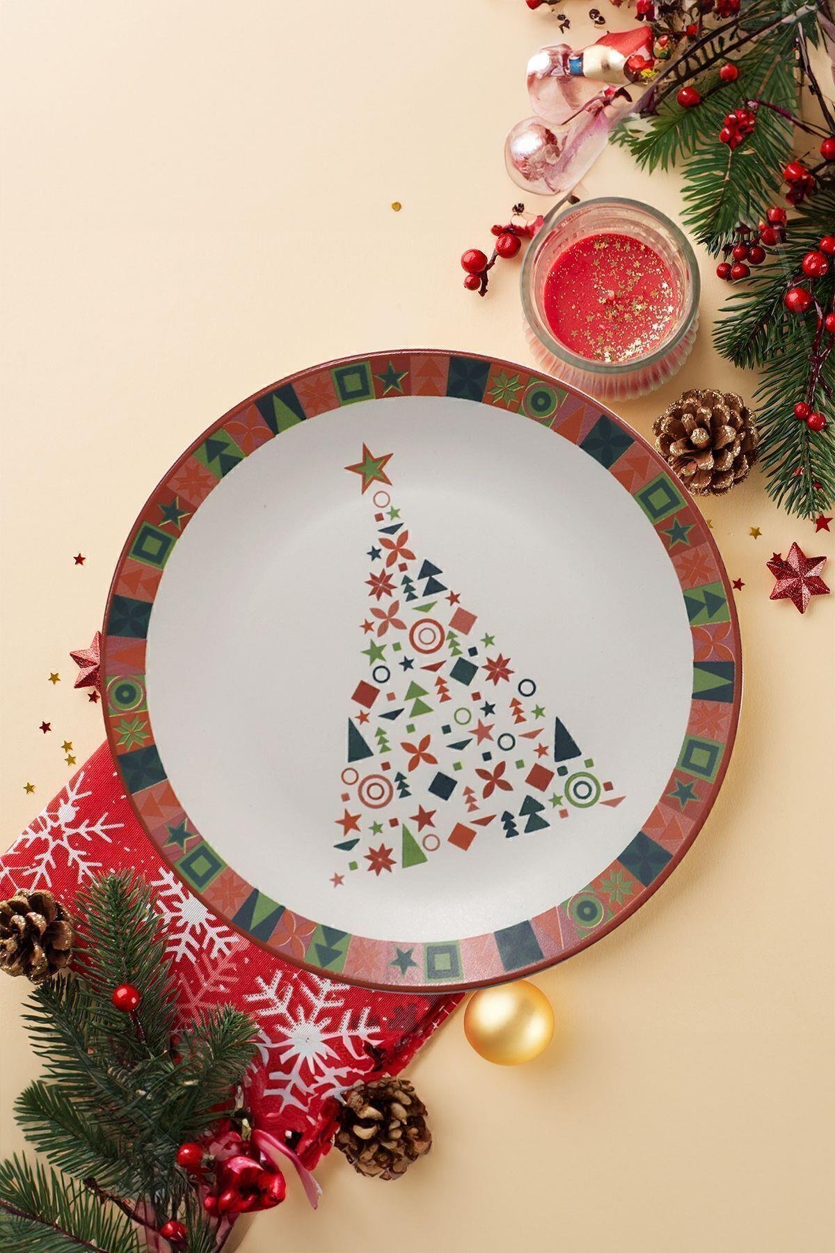 Keraart New Year Çam Servis Tabağı 26 Cm 21652