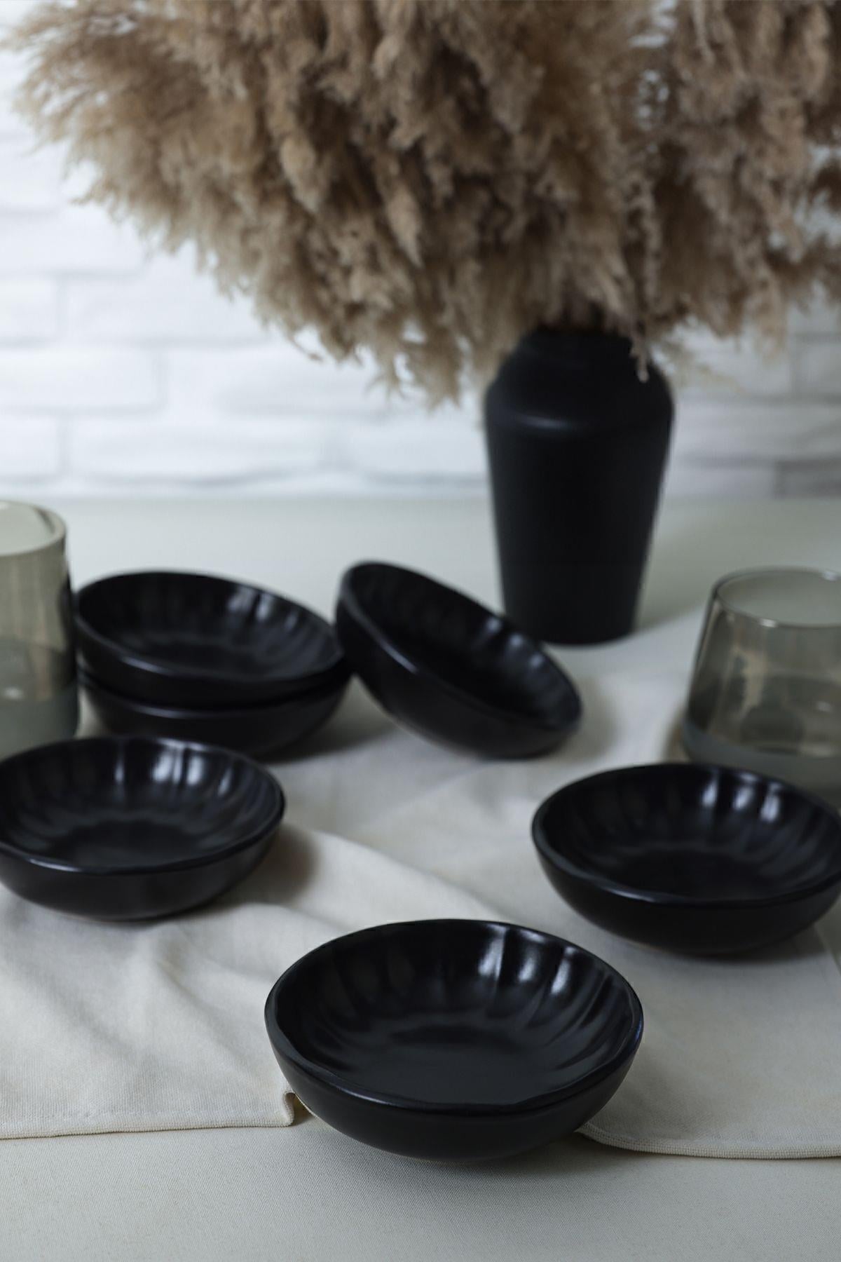 Mat Siyah Sirius Çerezlik / Sosluk 12 Cm 6 Adet 956