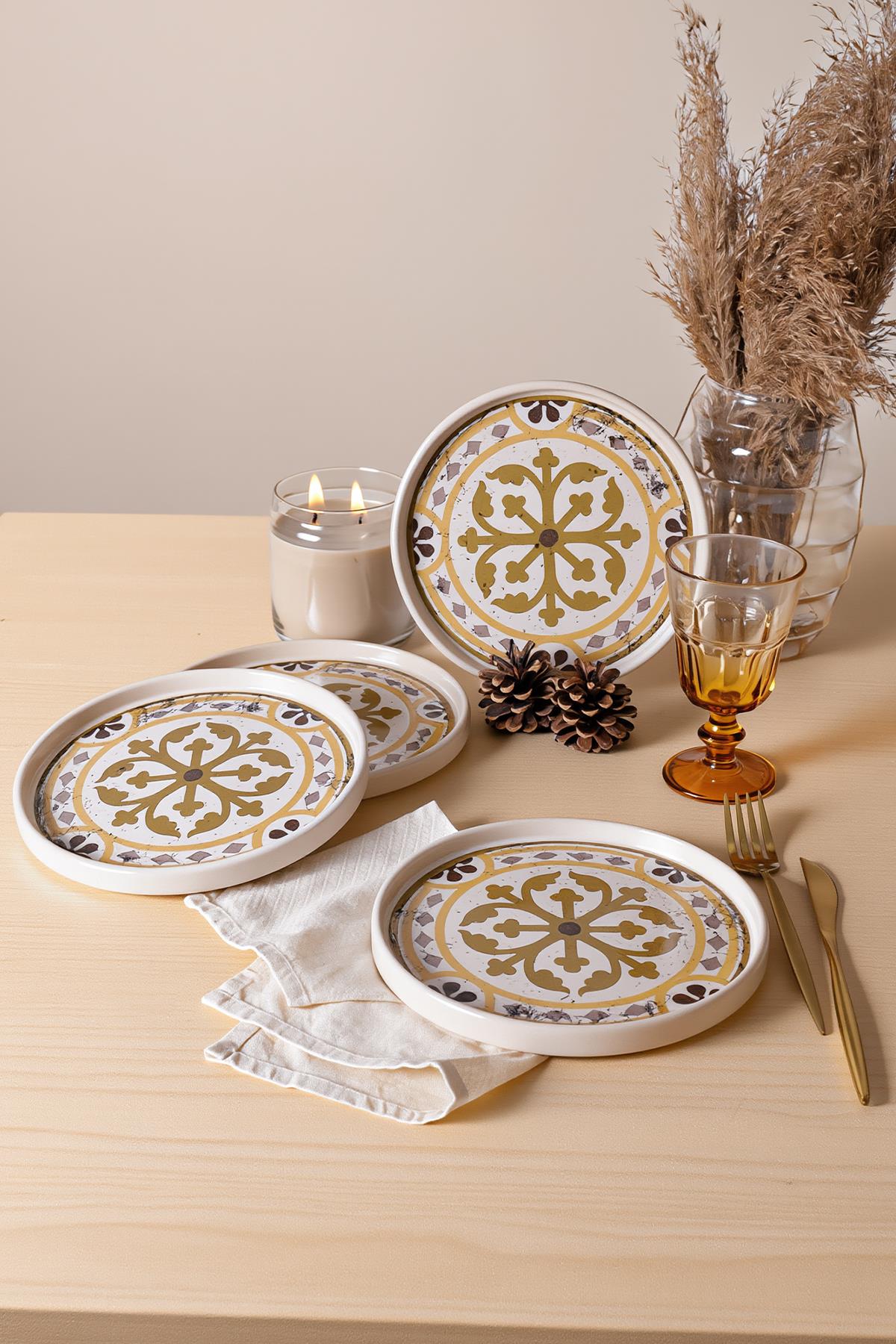 Timeless Brown Stackable Pasta Tabağı 21 Cm 4 Adet 21972