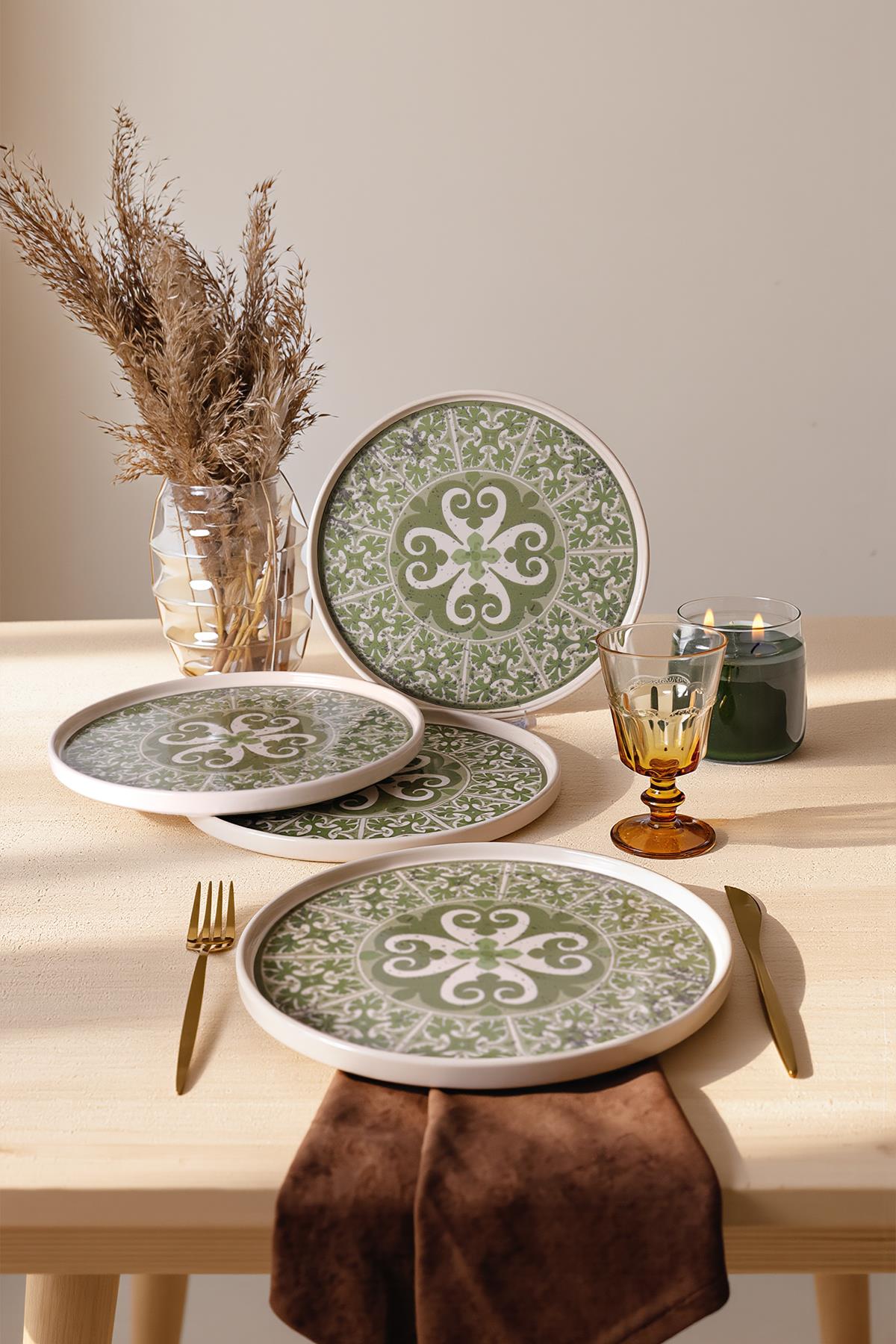 Timeless Green Stackable Servis Tabağı 27 Cm 4 Adet 21975