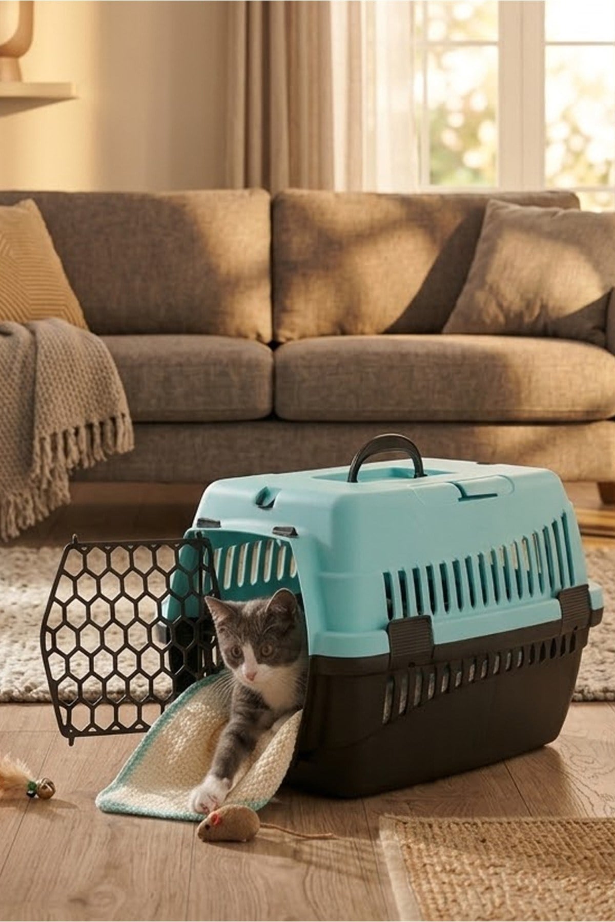 Askılı Kedi Köpek (Evcil Hayvan) Taşıma Çantası Küçük Boy