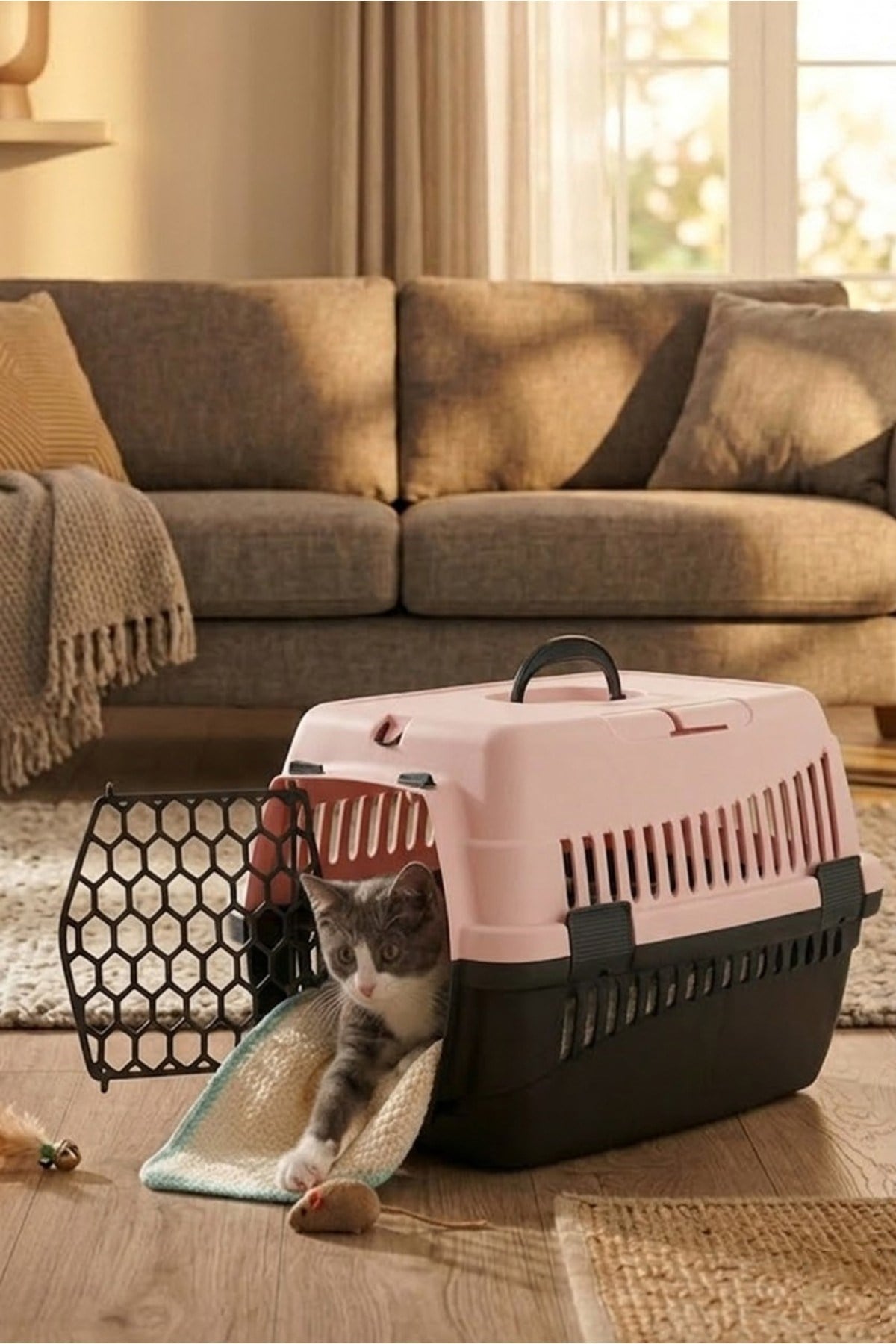 Askılı Kedi Köpek (Evcil Hayvan) Taşıma Çantası Küçük Boy
