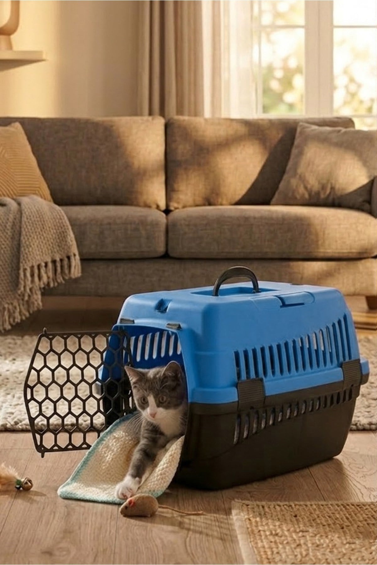 Askılı Kedi Köpek (Evcil Hayvan) Taşıma Çantası Küçük Boy