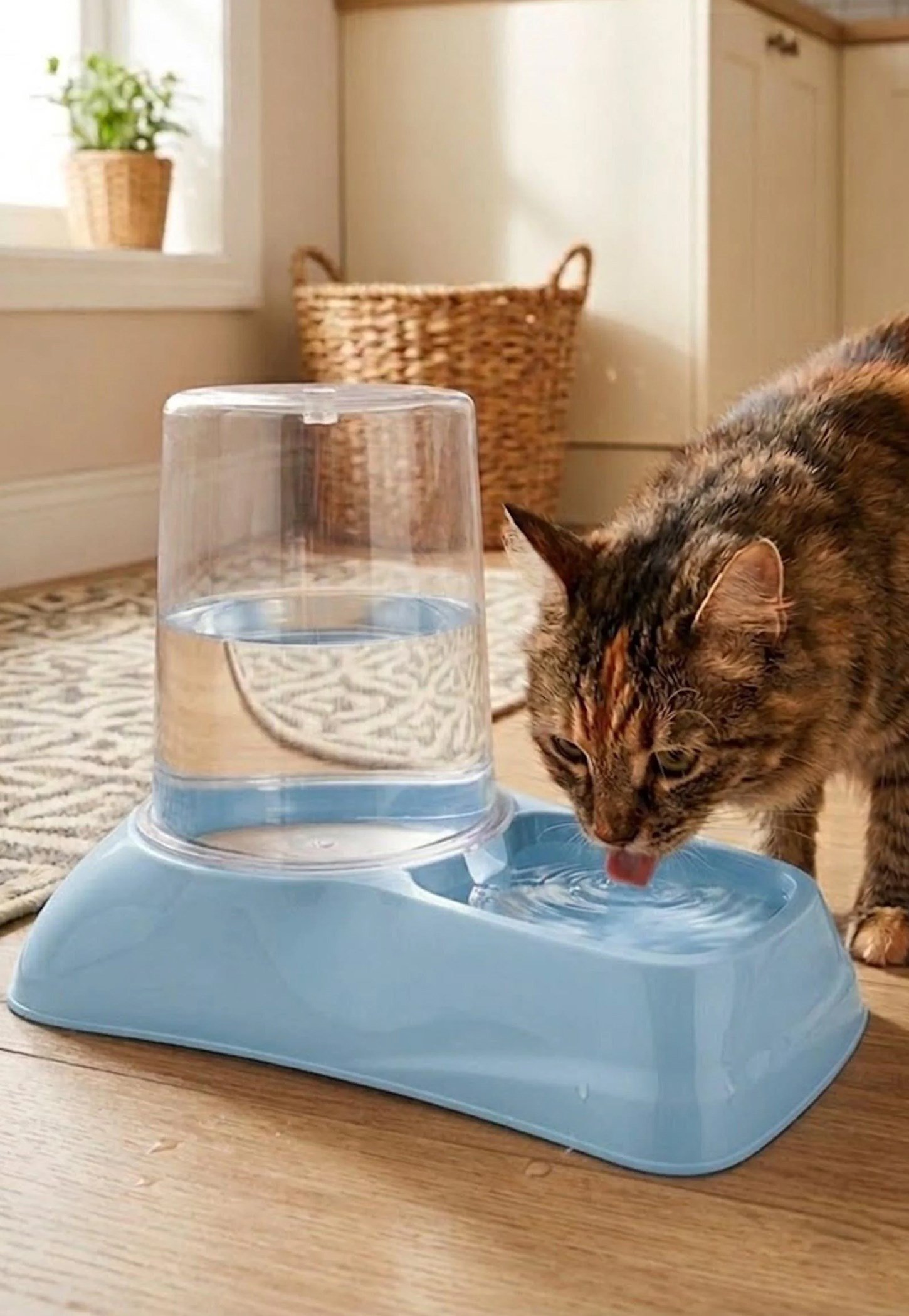 Hazneli Kedi Köpek Su ve Mama Kabı 3 LT