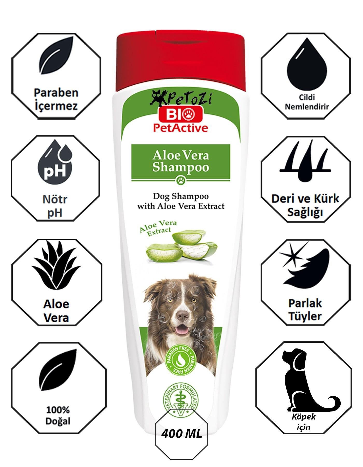 Köpekler için Aloe Vera Özlü Şampuan 400 ML