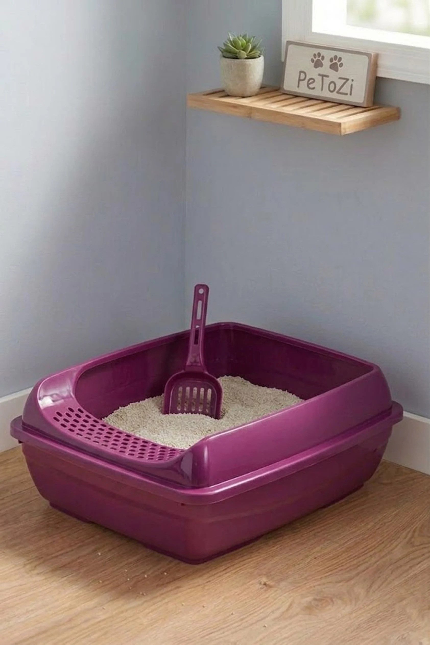 Süzgeçlı Açık Kedi Tuvaleti