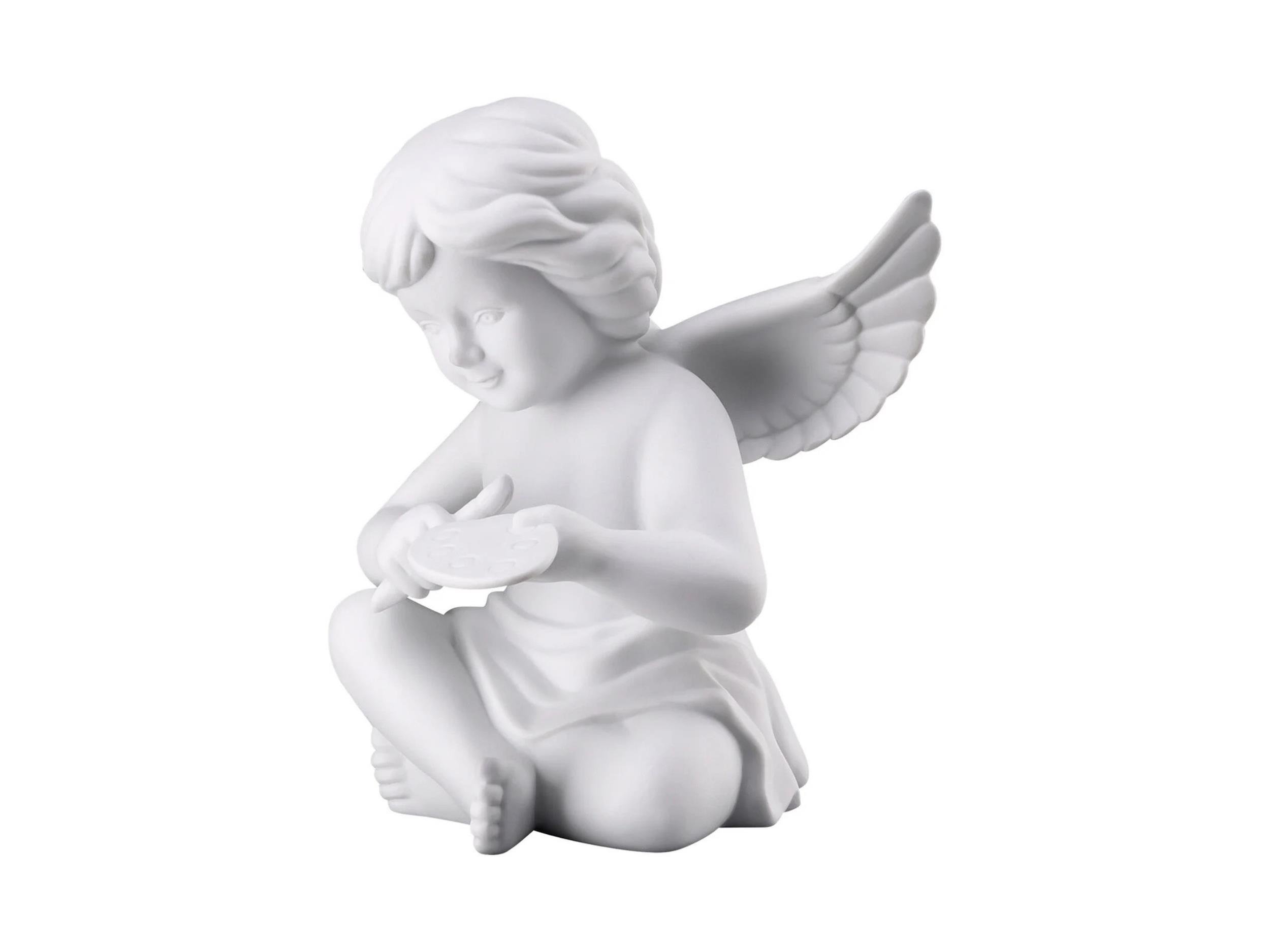 Angel with Painter s Palette 14 cm