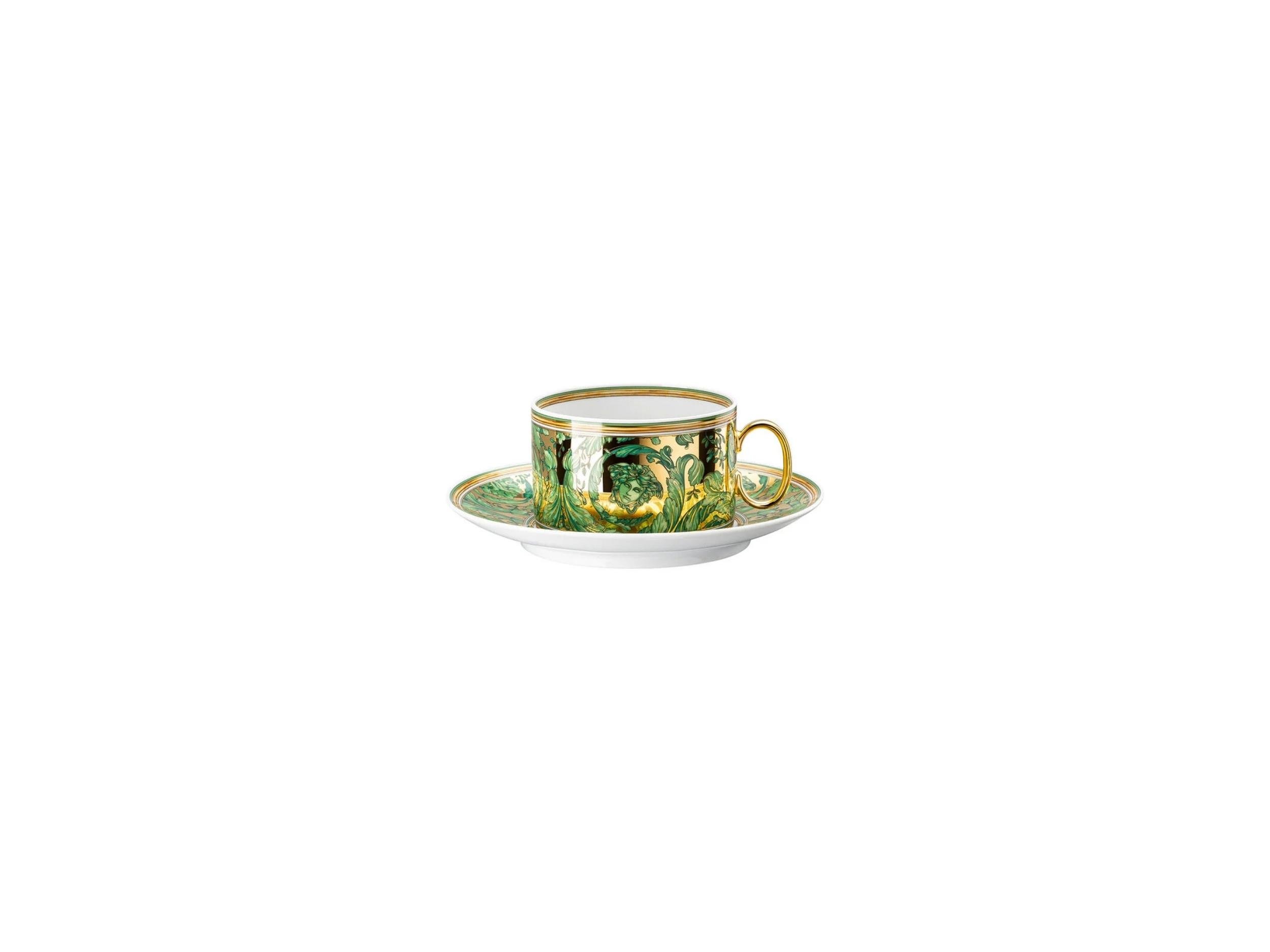 Çay Fincan-Tabak Medusa Garland Green