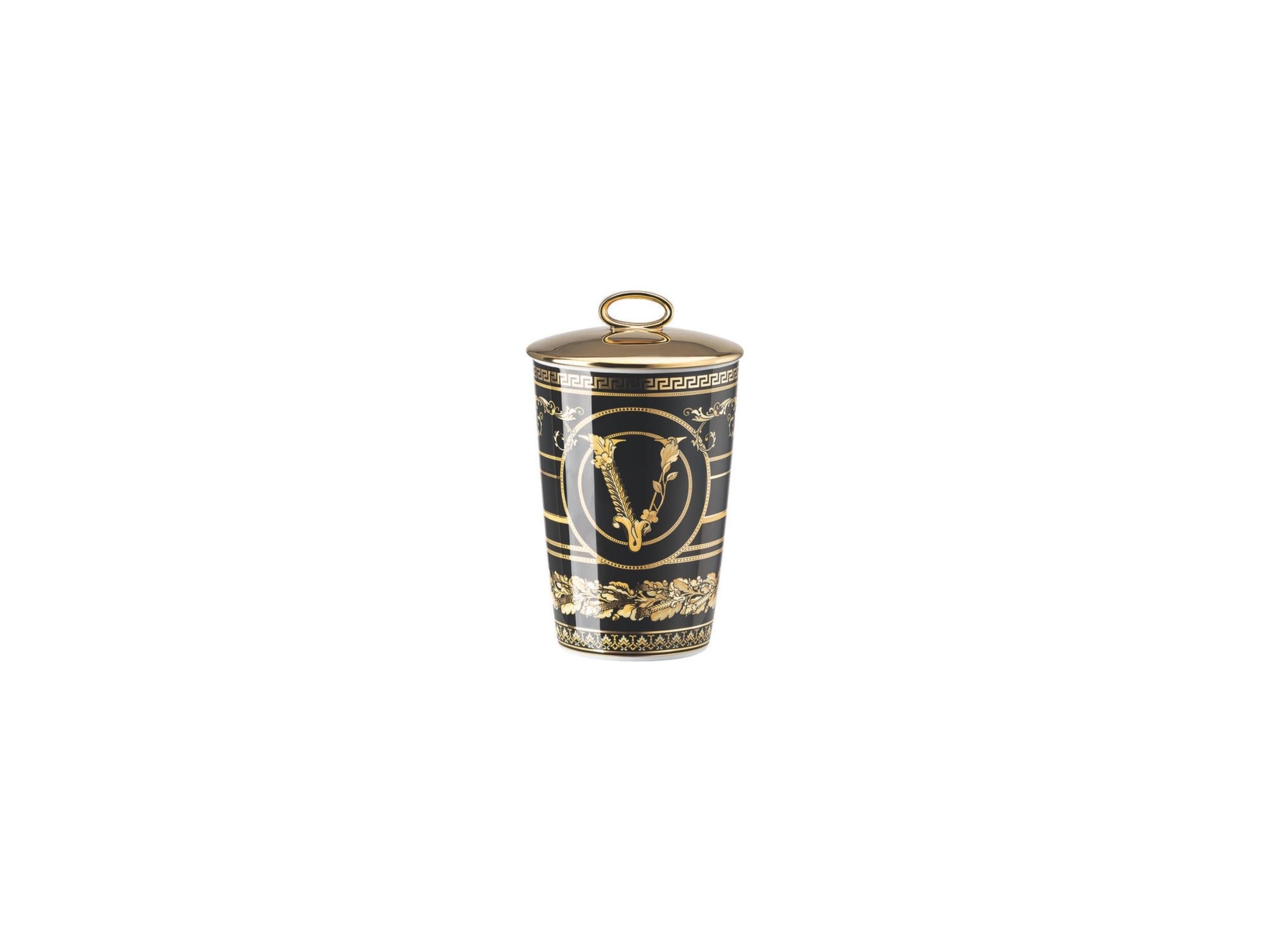 Kapaklı Mumluk-Kokulu Mum Virtus Gala Black