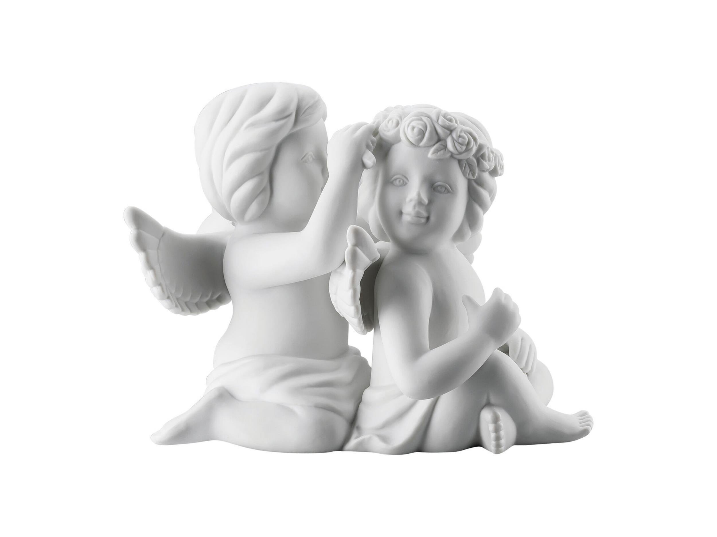Pair Angels with Wreath 11 cm
