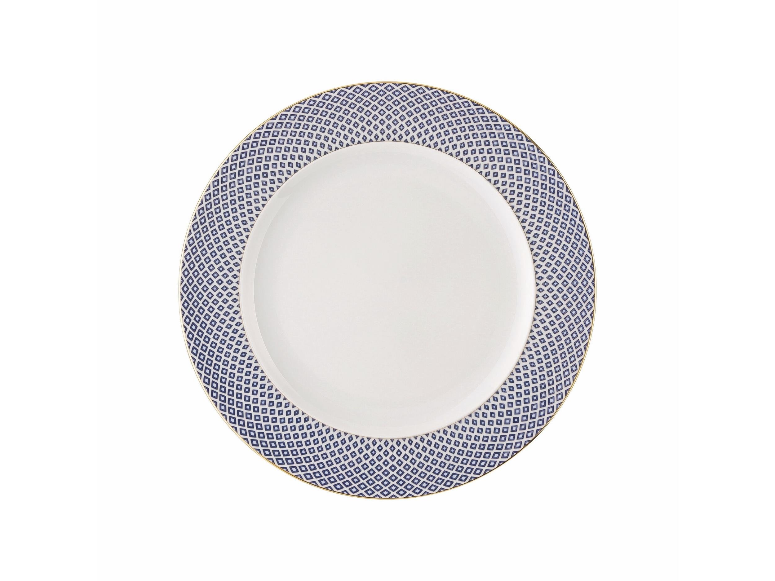 Servis Tabak 27 cm Carreau Blue