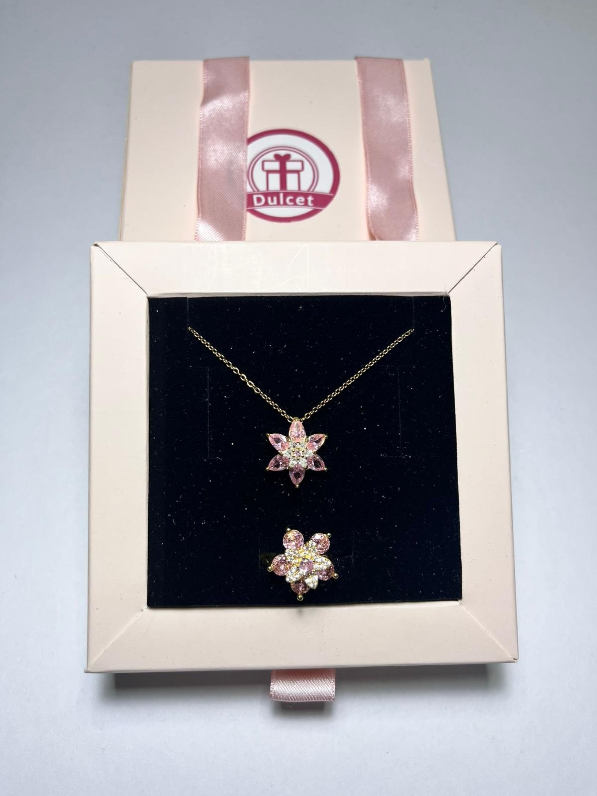 Lotus Çiçeği Dönebilir Yüzüklü Set