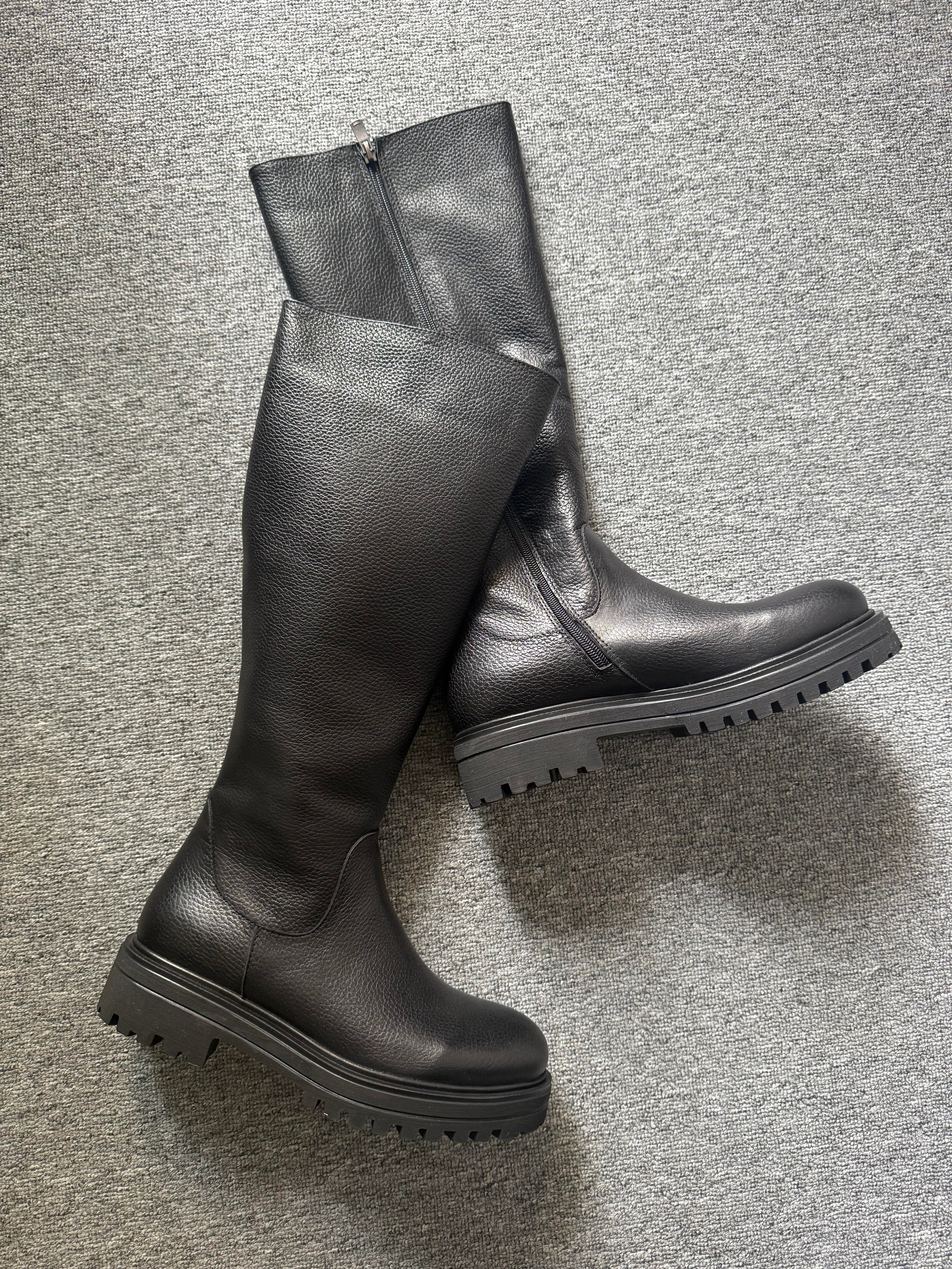 SİYAH FLOTTER DERİ ÇİZME