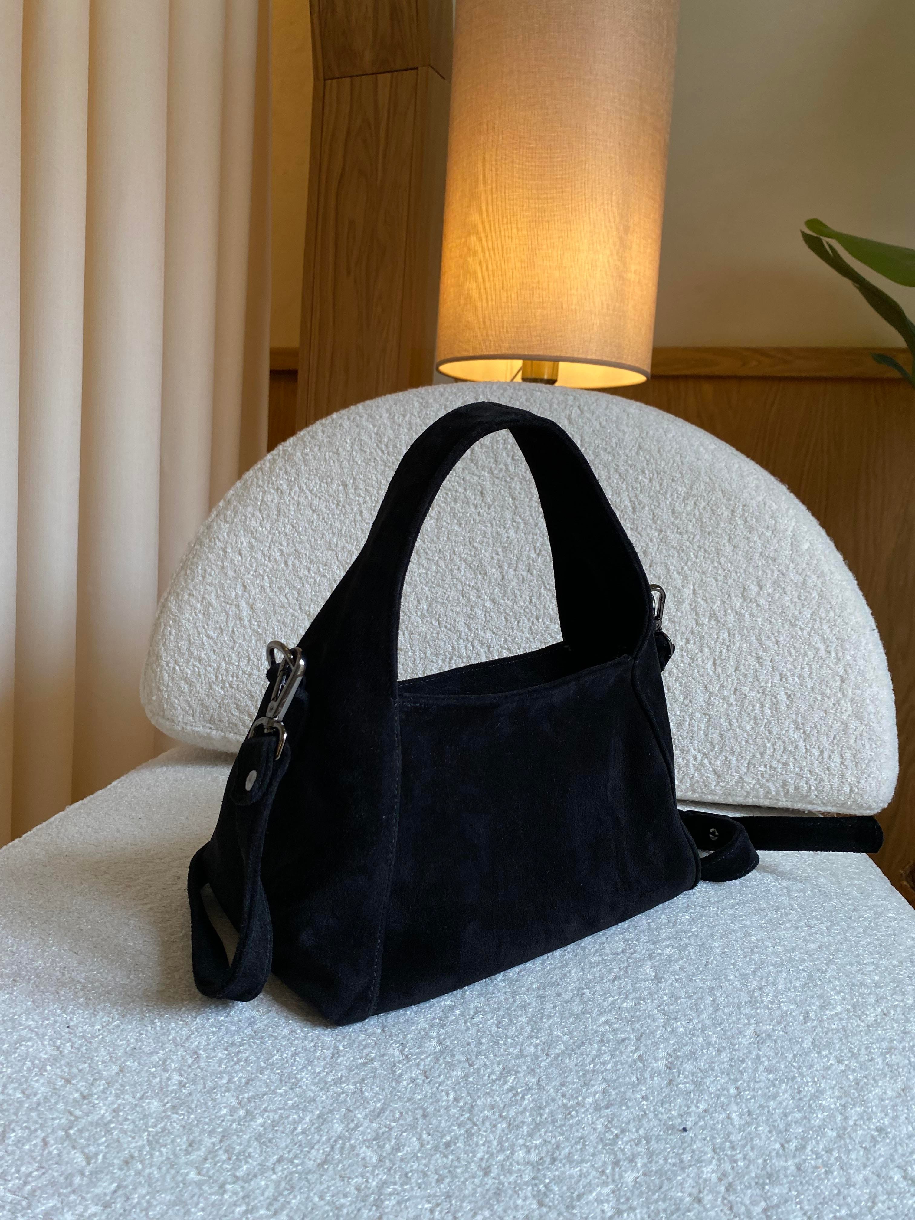 SİYAH KÜÇÜK SÜET ÇANTA