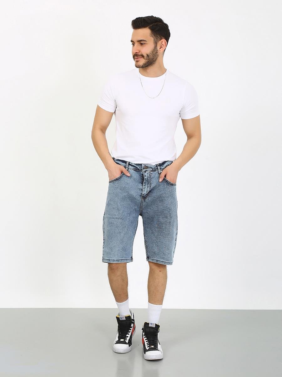 Baggy Buz Mavi Pantolon