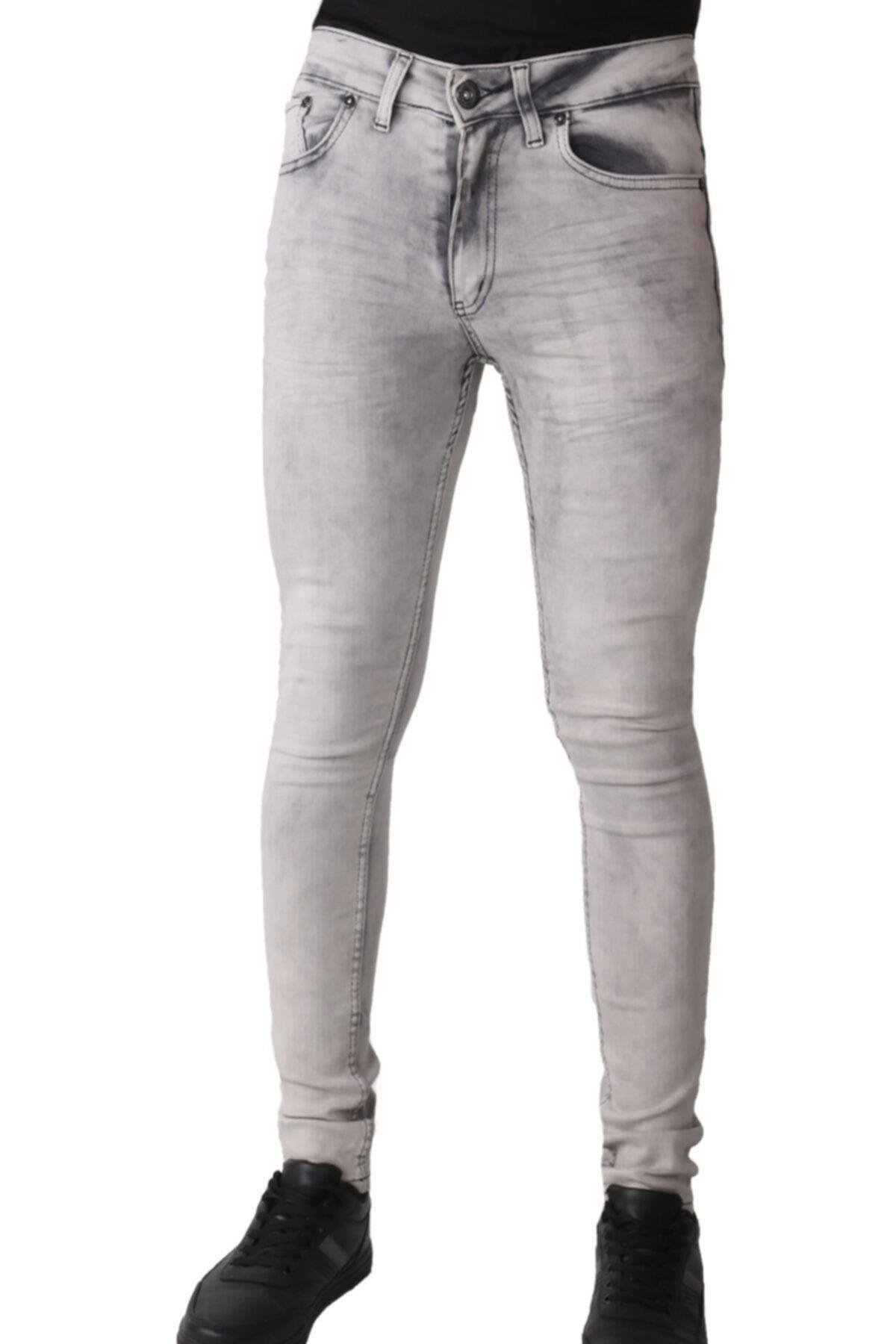 Erkek Denim Pantolon Gri