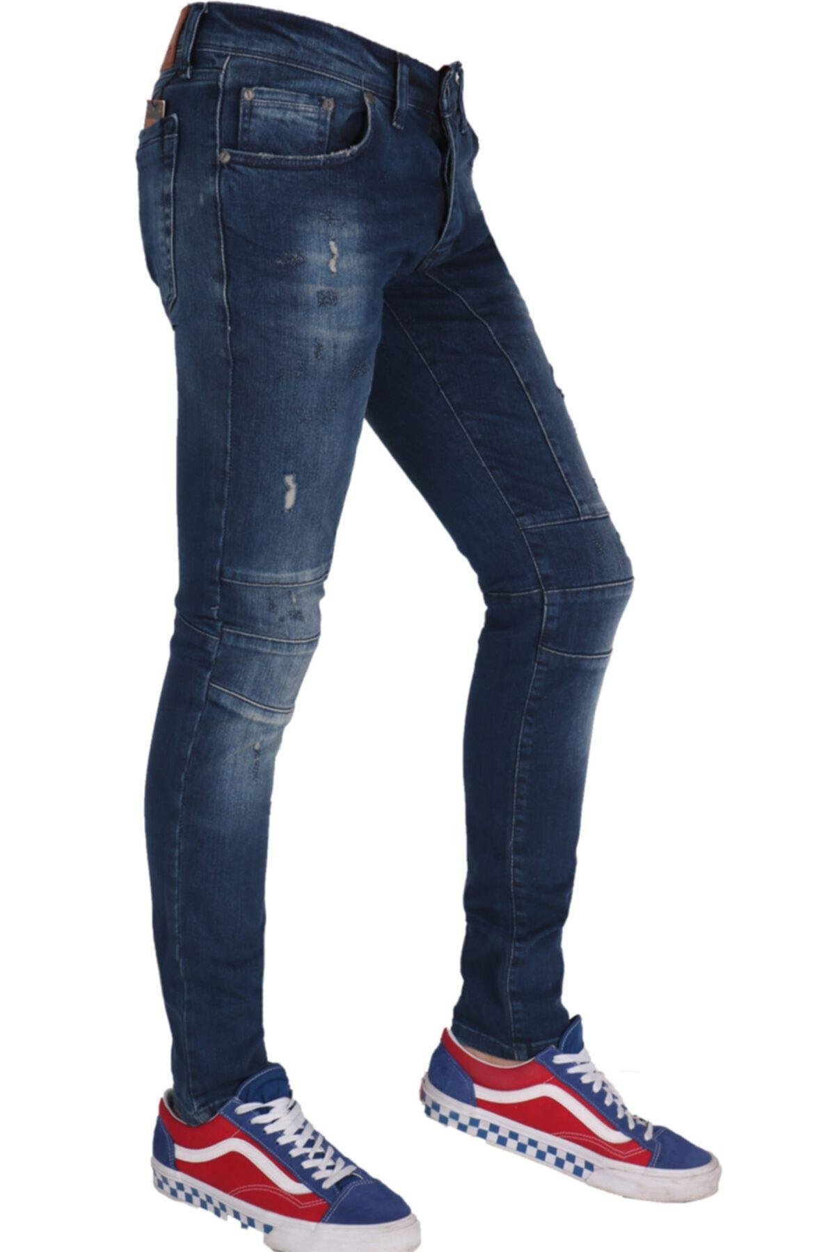 Erkek Denim Pantolon Parçalı Trent Spor Giyim