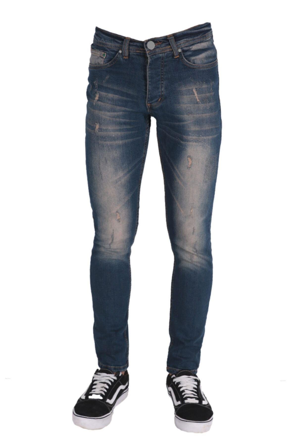 Erkek Denim Pantolon Tintli Lazerli Kot Giyim Trend