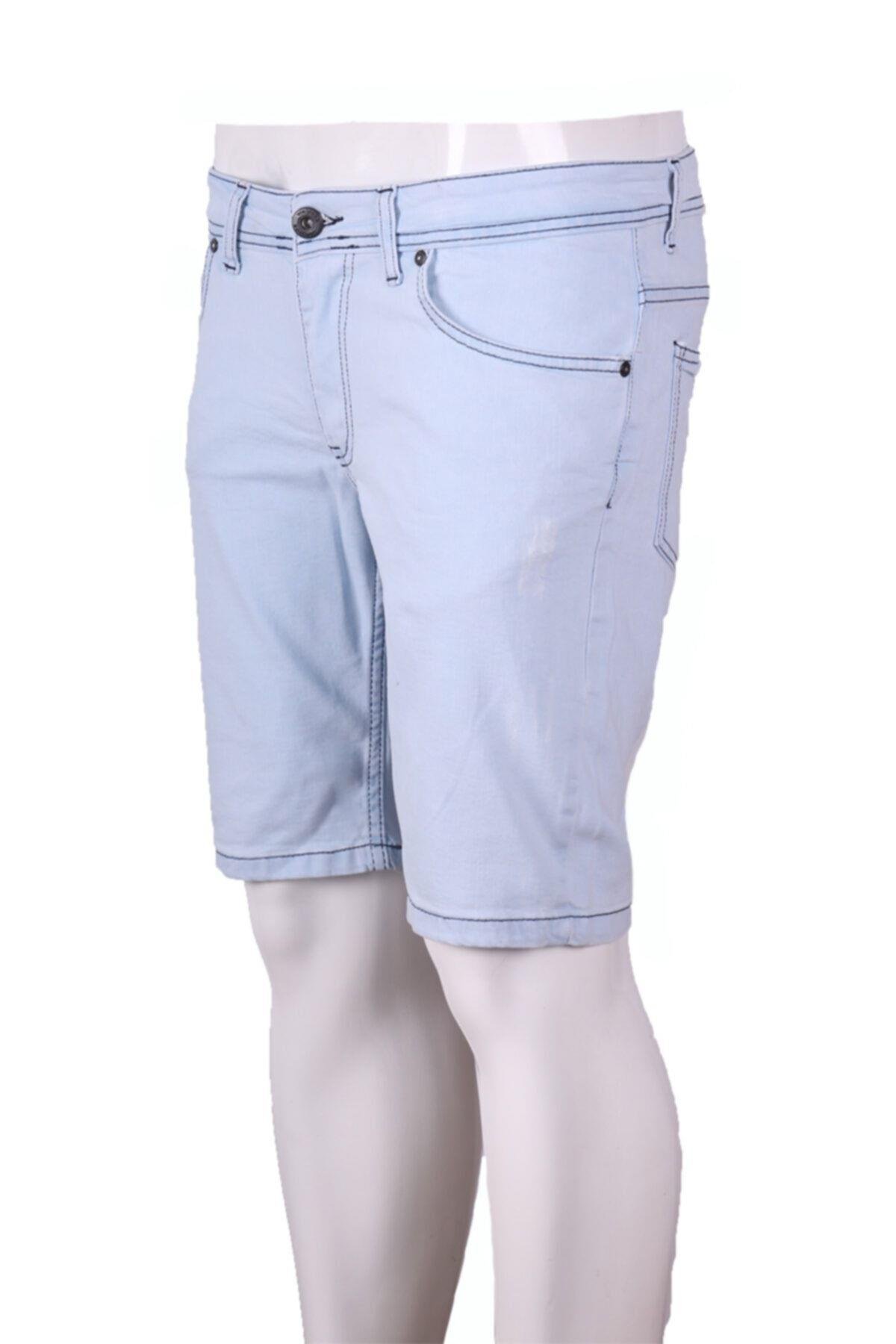 Erkek Denim Şort Mavi