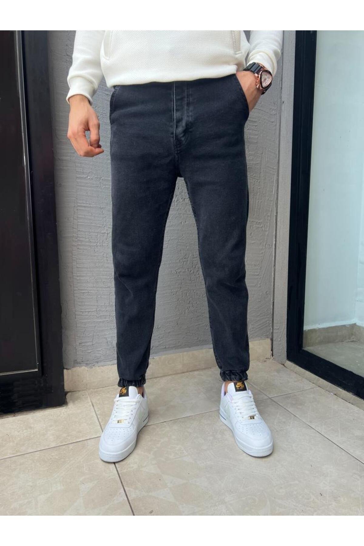 Erkek Esnek Boyfriend Jeans Kot Pantolon