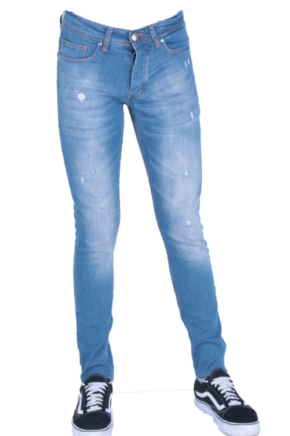 Erkek Giyim Spor Trend Lzr Işlm Mavi