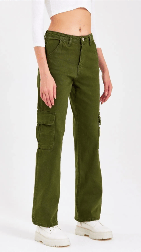 palazzo haki jeans 