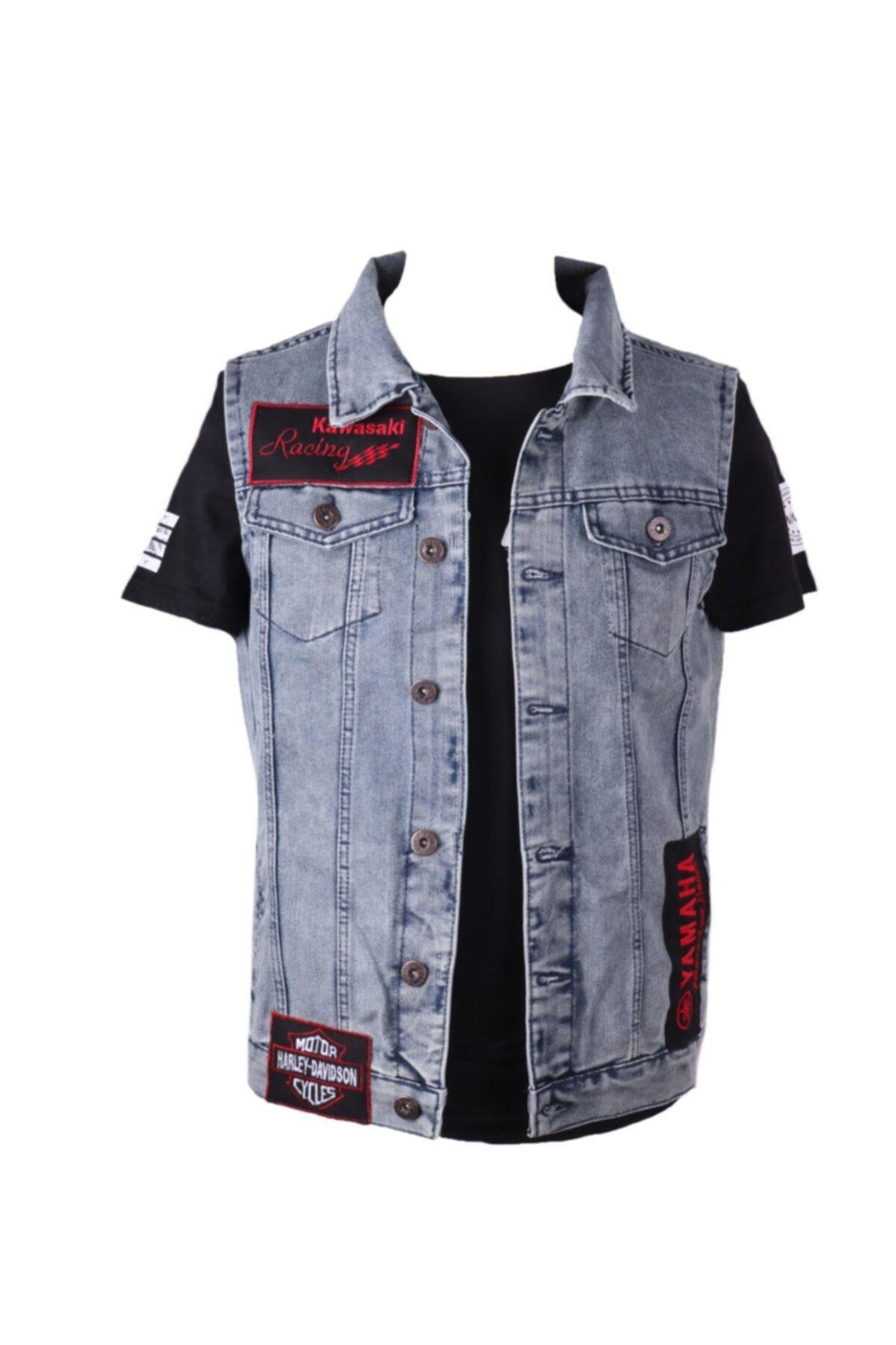 Vikings Jeans Erkek Denim Armalı Kot Yelek 83560