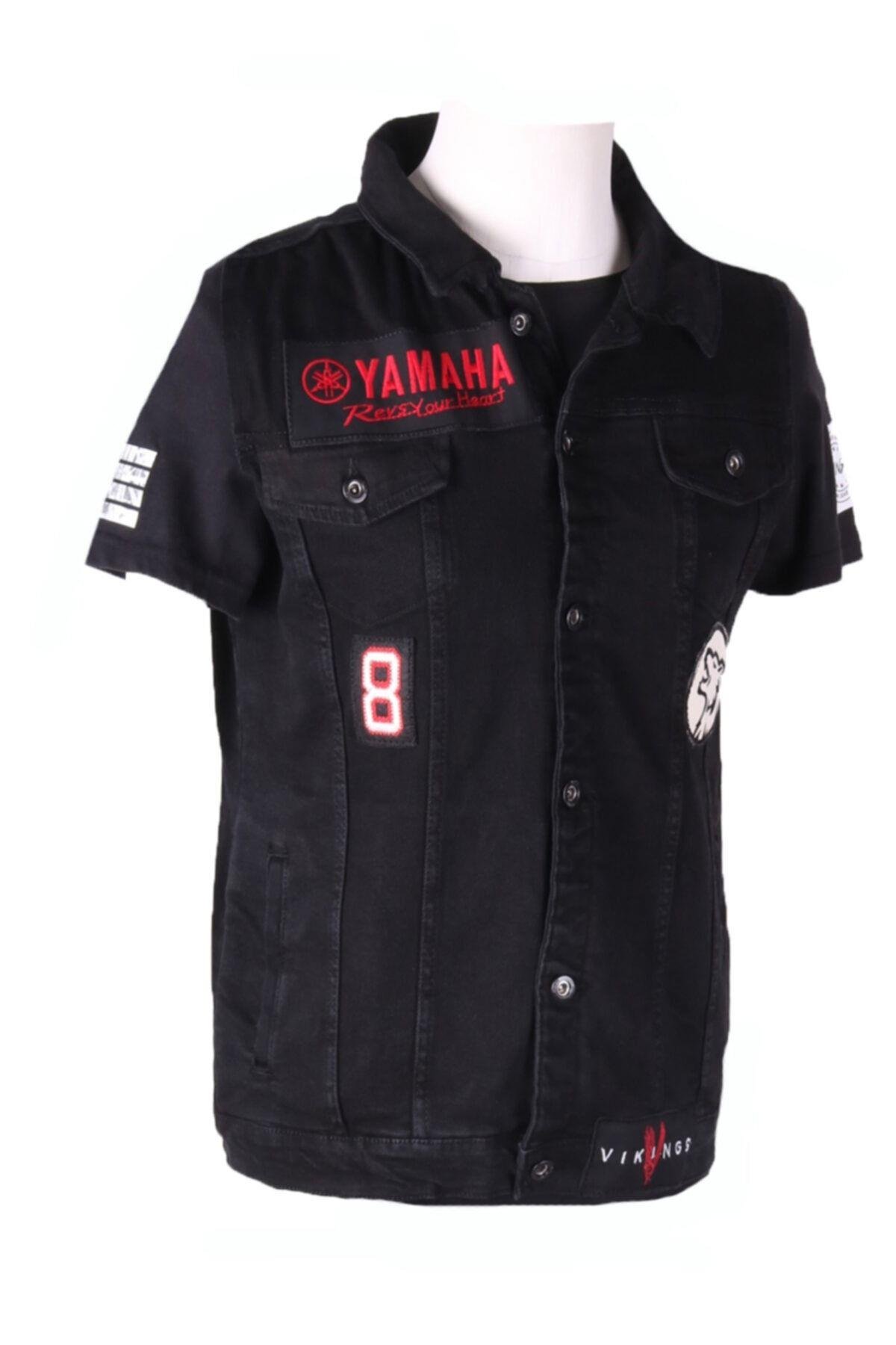 Vikings Jeans Erkek Denim Armalı Yelek Siyah Kot 83513