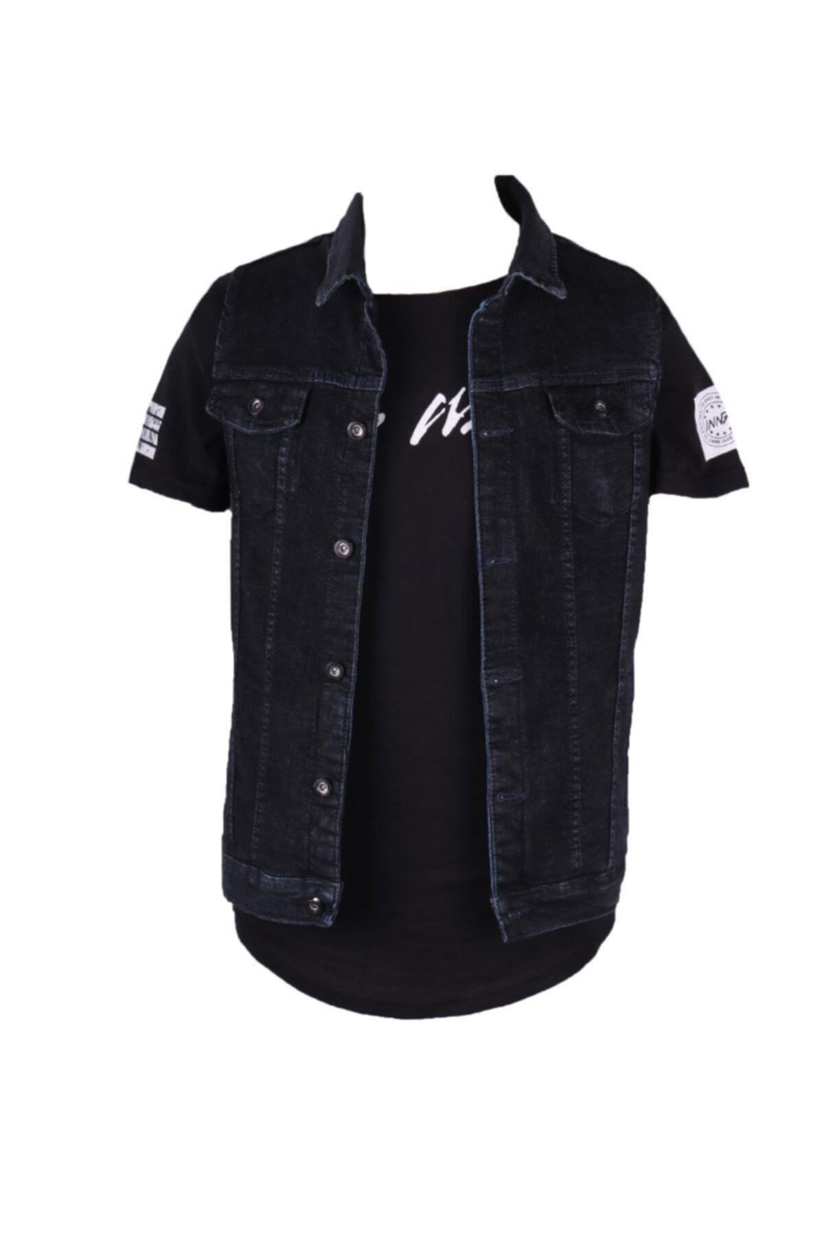 Vikings Jeans Erkek Denim Yelek Füme Kot