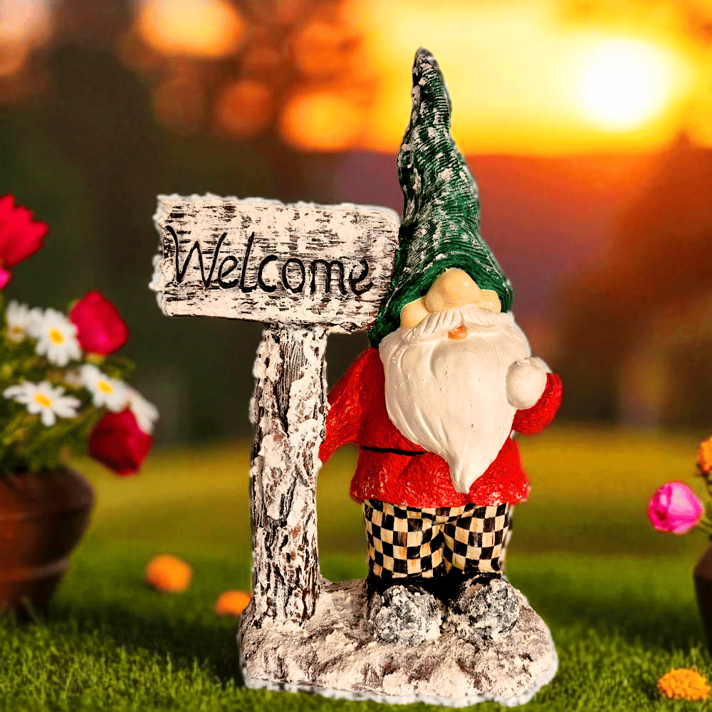 Cüce Welcome Dekoratif Biblo , Ev , Bahçe  Dekoratif Heykel